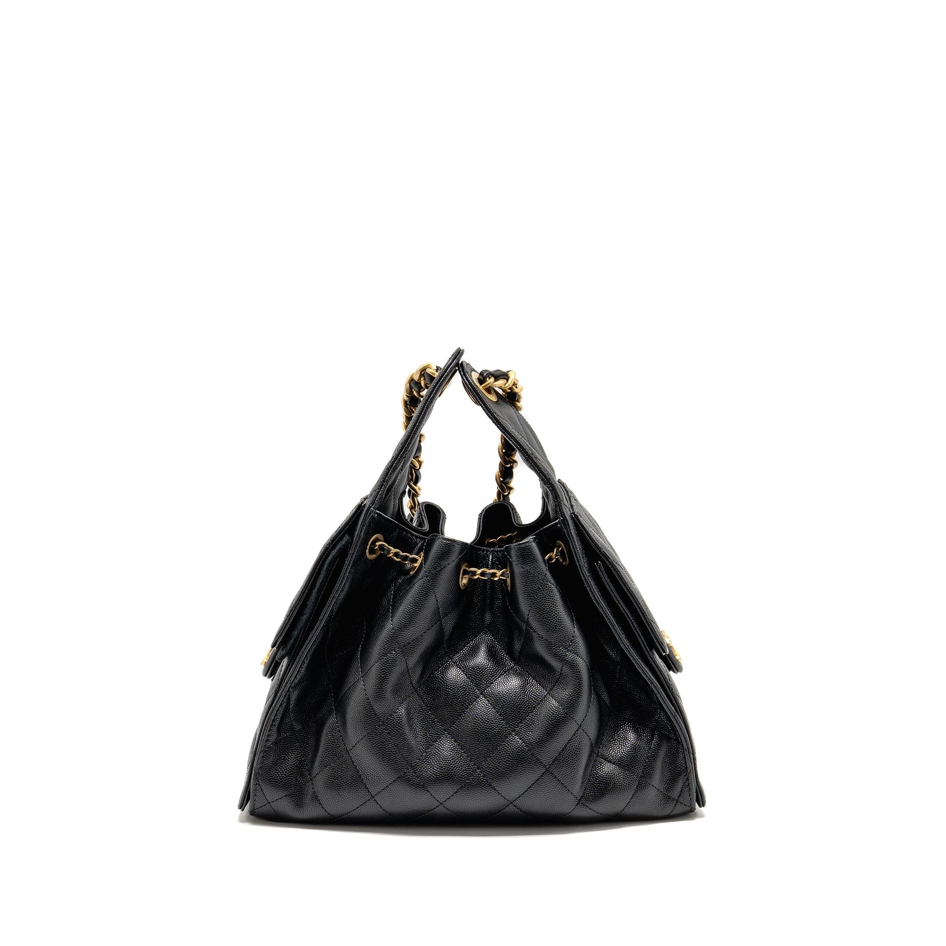 Chanel 25 caviar GHW microchip Black Small Handbag