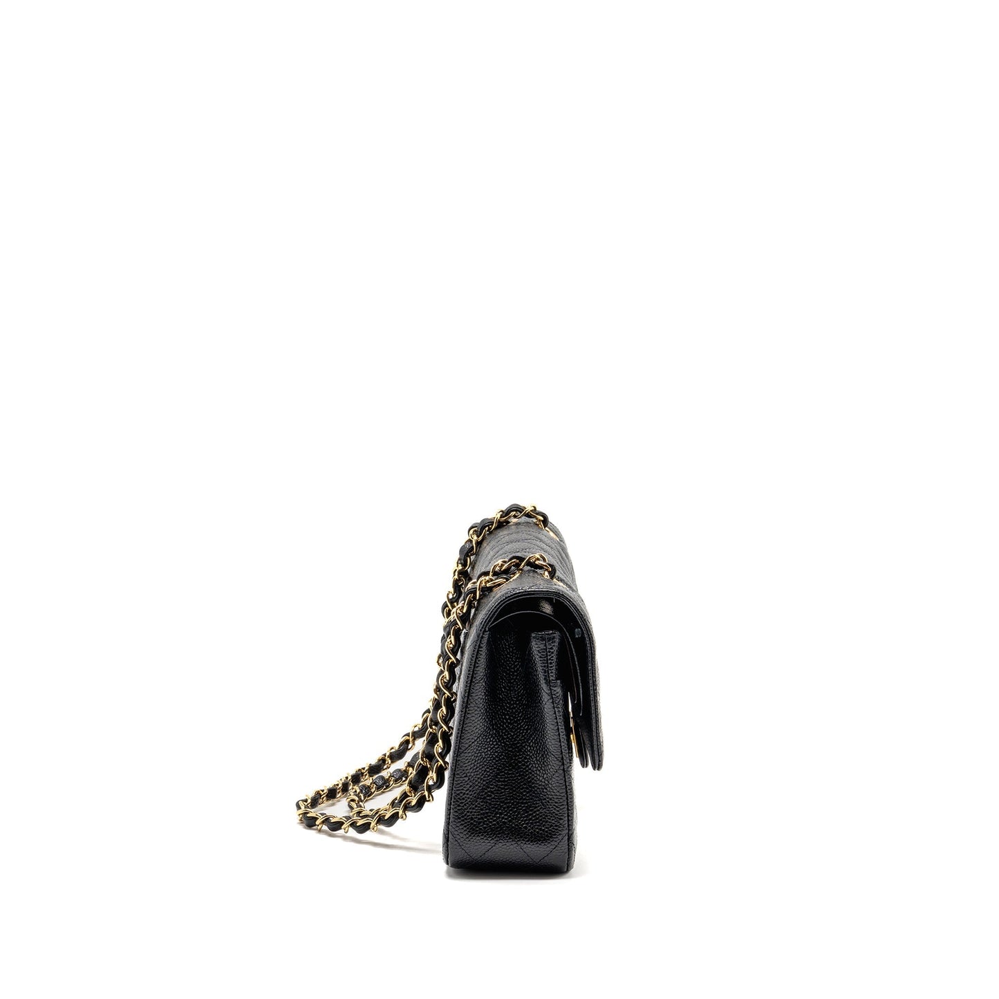 Chanel Classic Double Flap caviar GHW Black Shoulder Bag Ghw 35