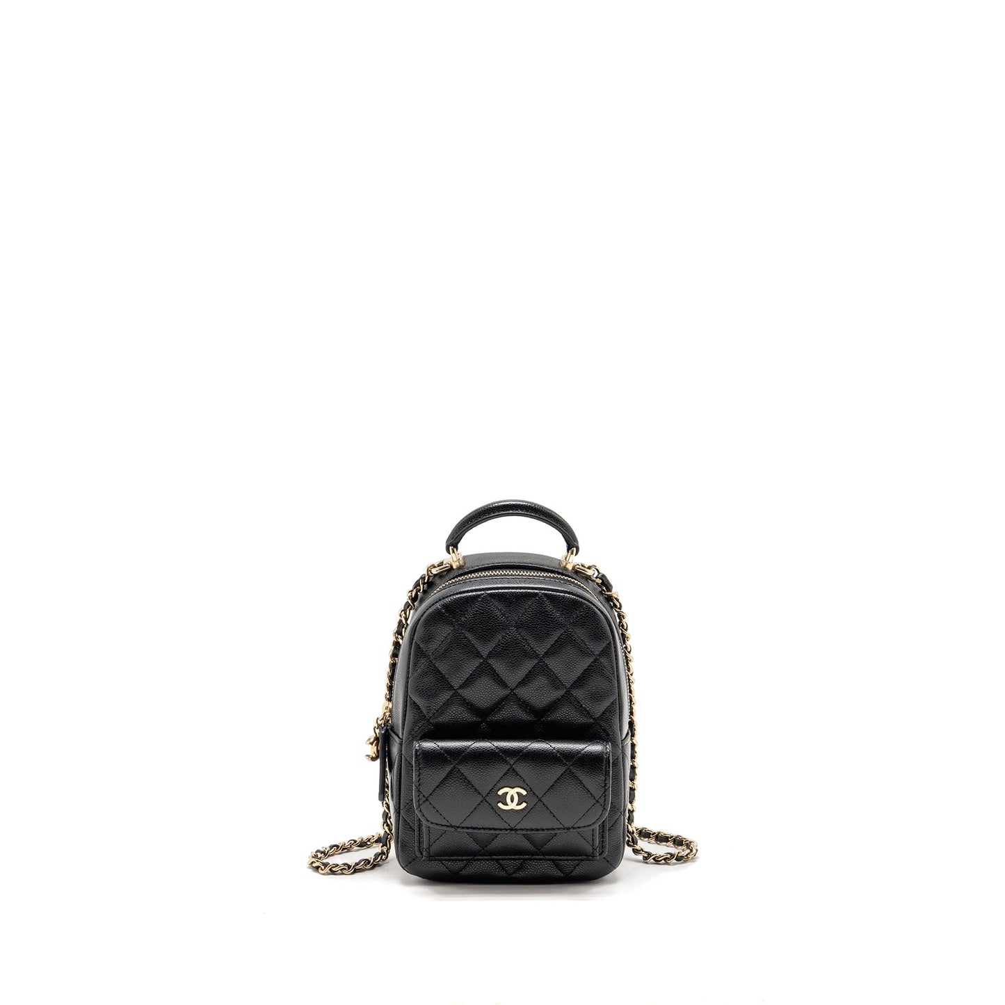 Chanel backpack caviar LGHW microchip Black Crossbody Bag