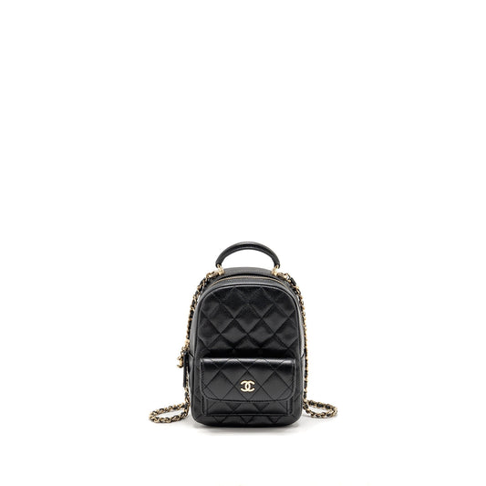 Chanel backpack caviar LGHW microchip Black Crossbody Bag