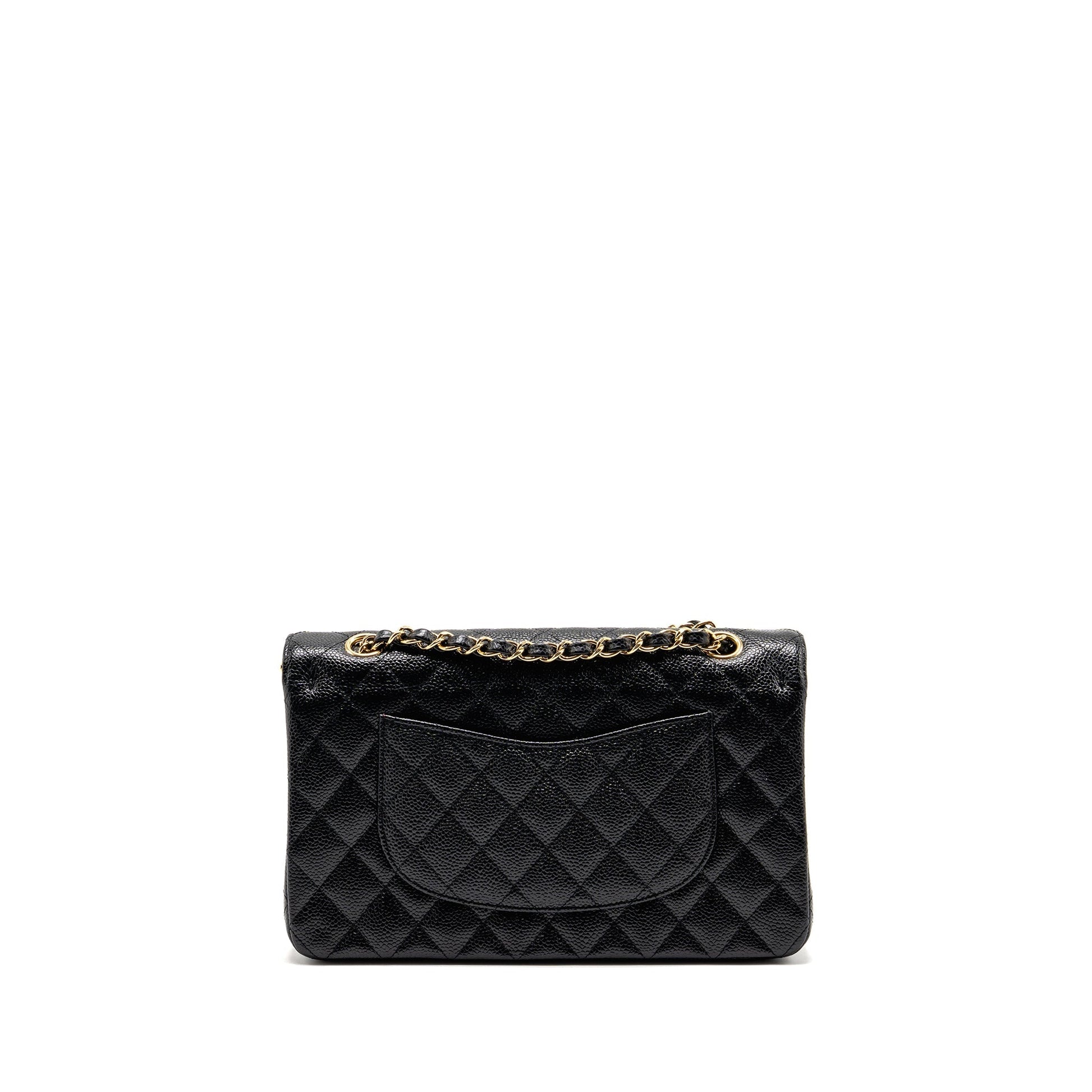 Chanel Classic Double Flap caviar GHW Black Shoulder Bag Ghw 35