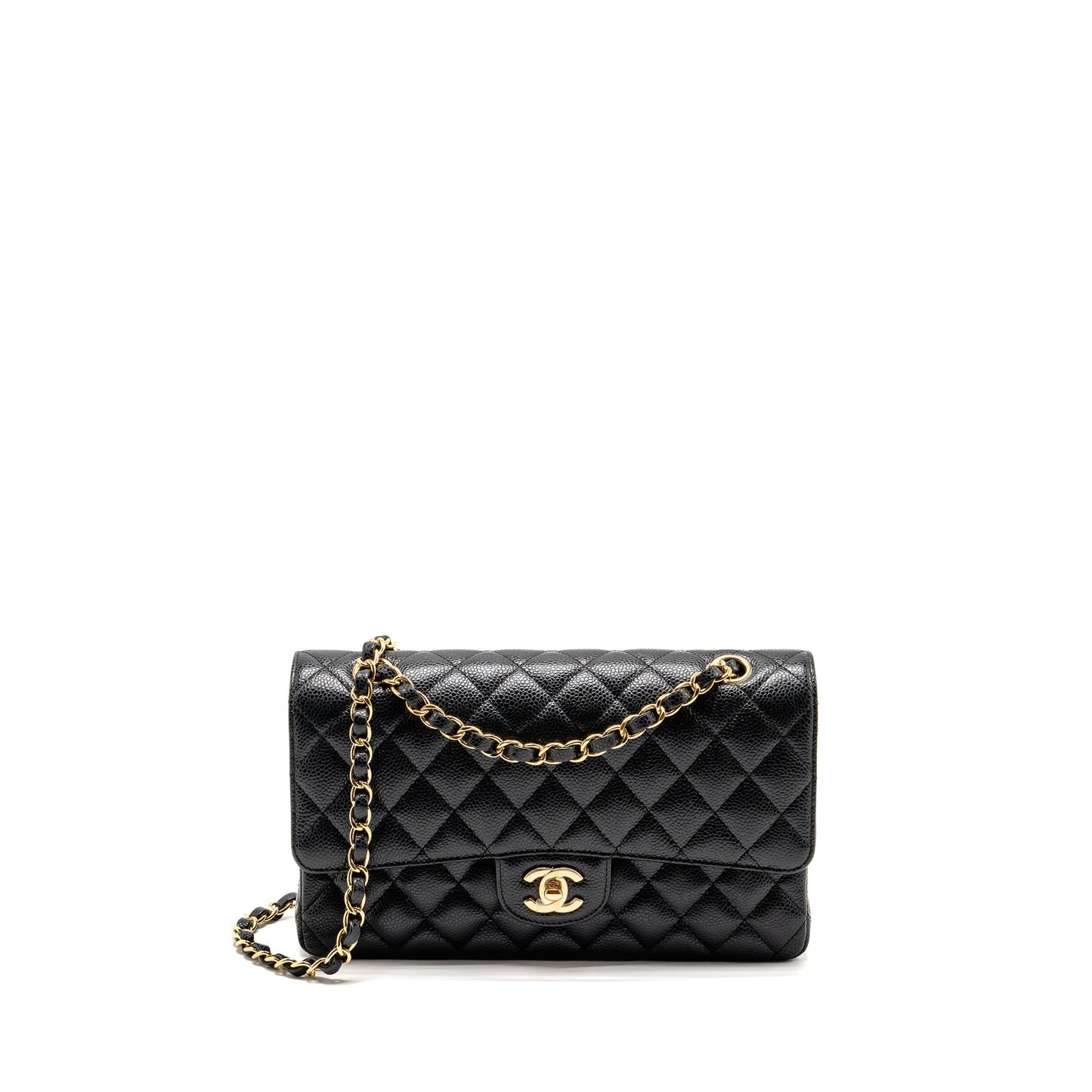 Chanel Classic Double Flap Caviar GHW Black Shoulder Bag Ghw 36