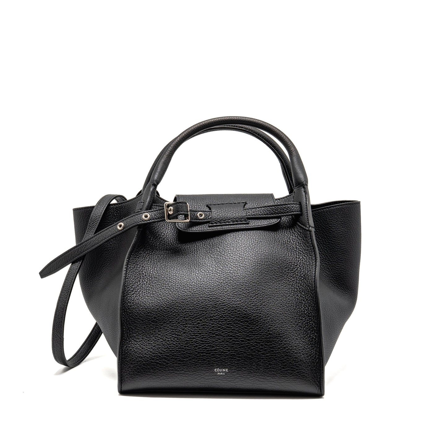 Celine Big Purse Calfskin Handbag Black Travel Bag