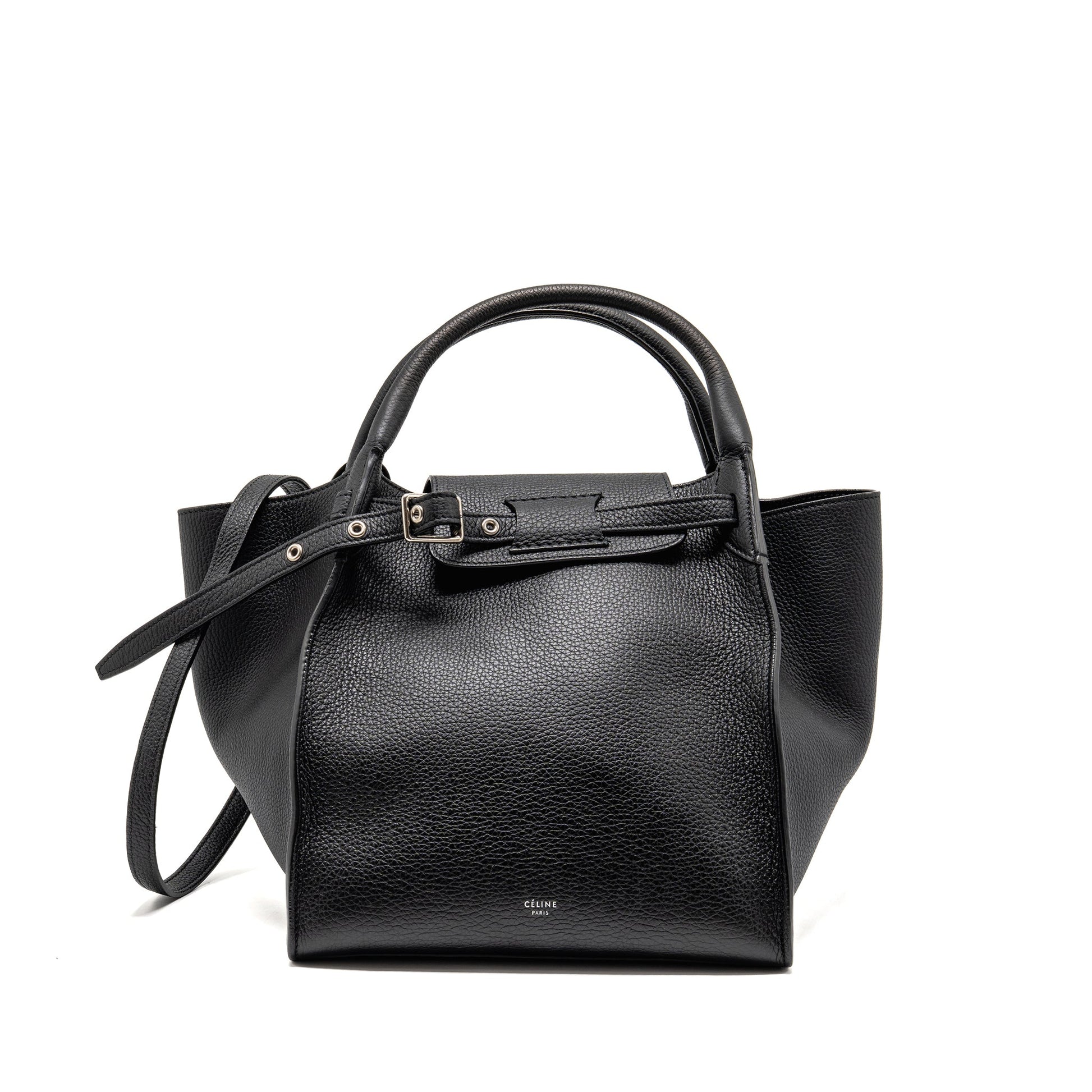 Celine Big Purse Calfskin Handbag Black Travel Bag