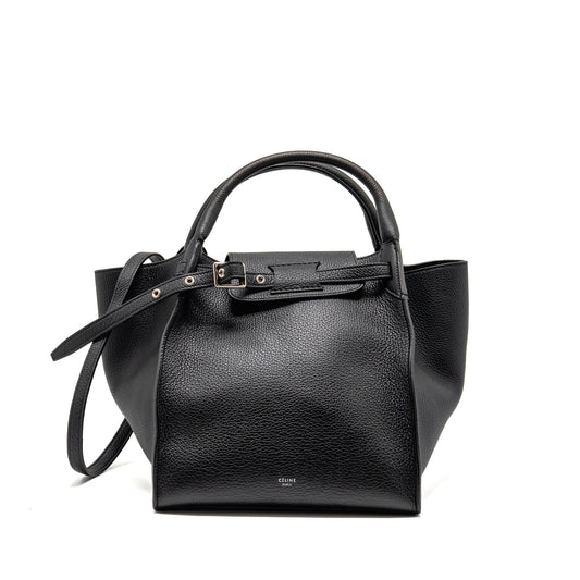 Celine Big Purse Calfskin Handbag Black Travel Bag