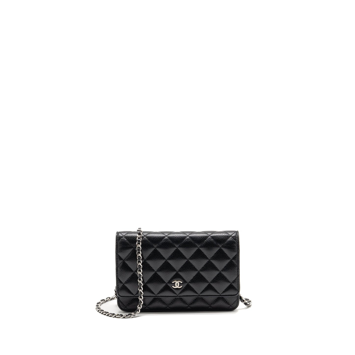 Chanel classic on caviar SHW microchip Black Wallet Case Shw Microchip