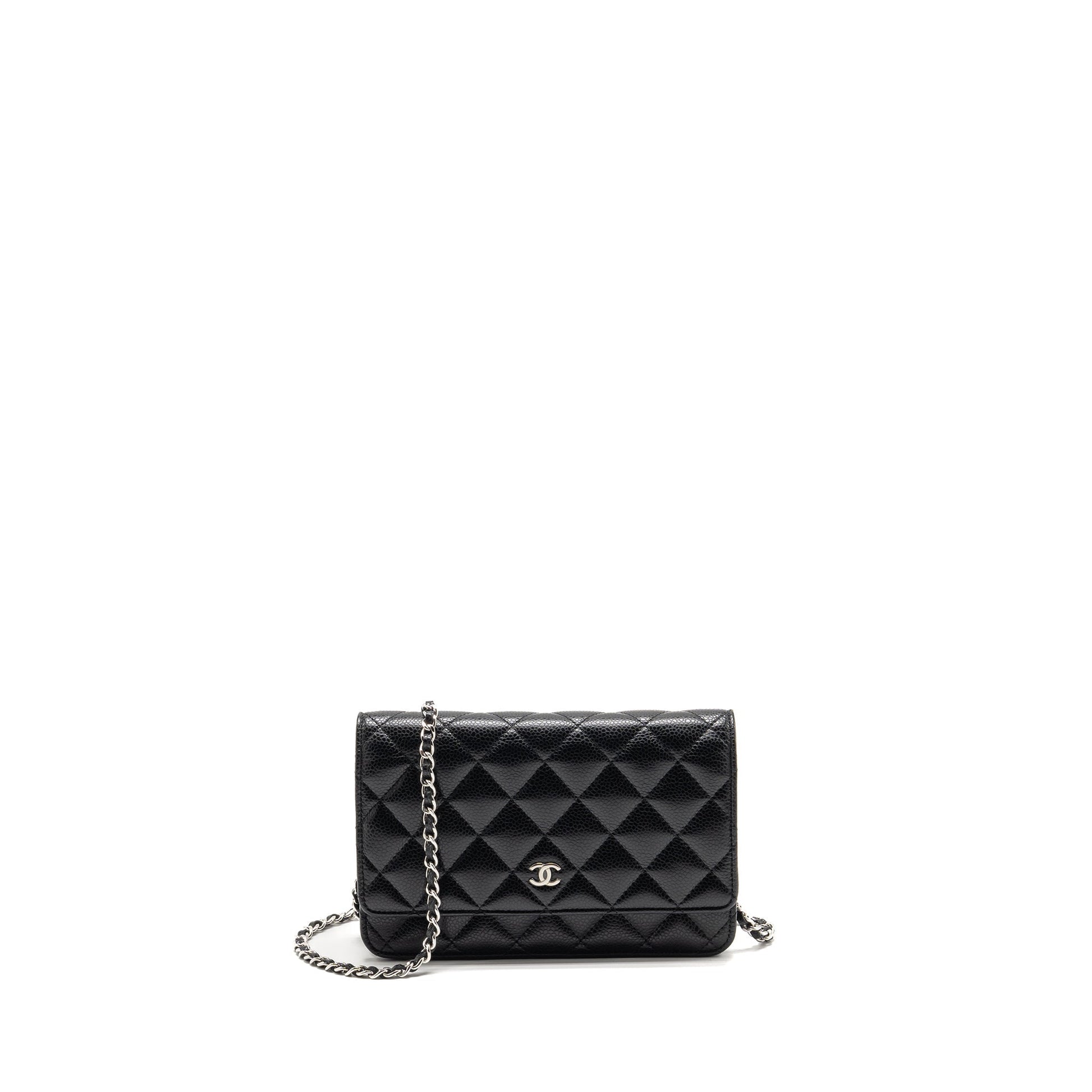 Chanel classic on caviar SHW microchip Black Wallet Case Shw Microchip