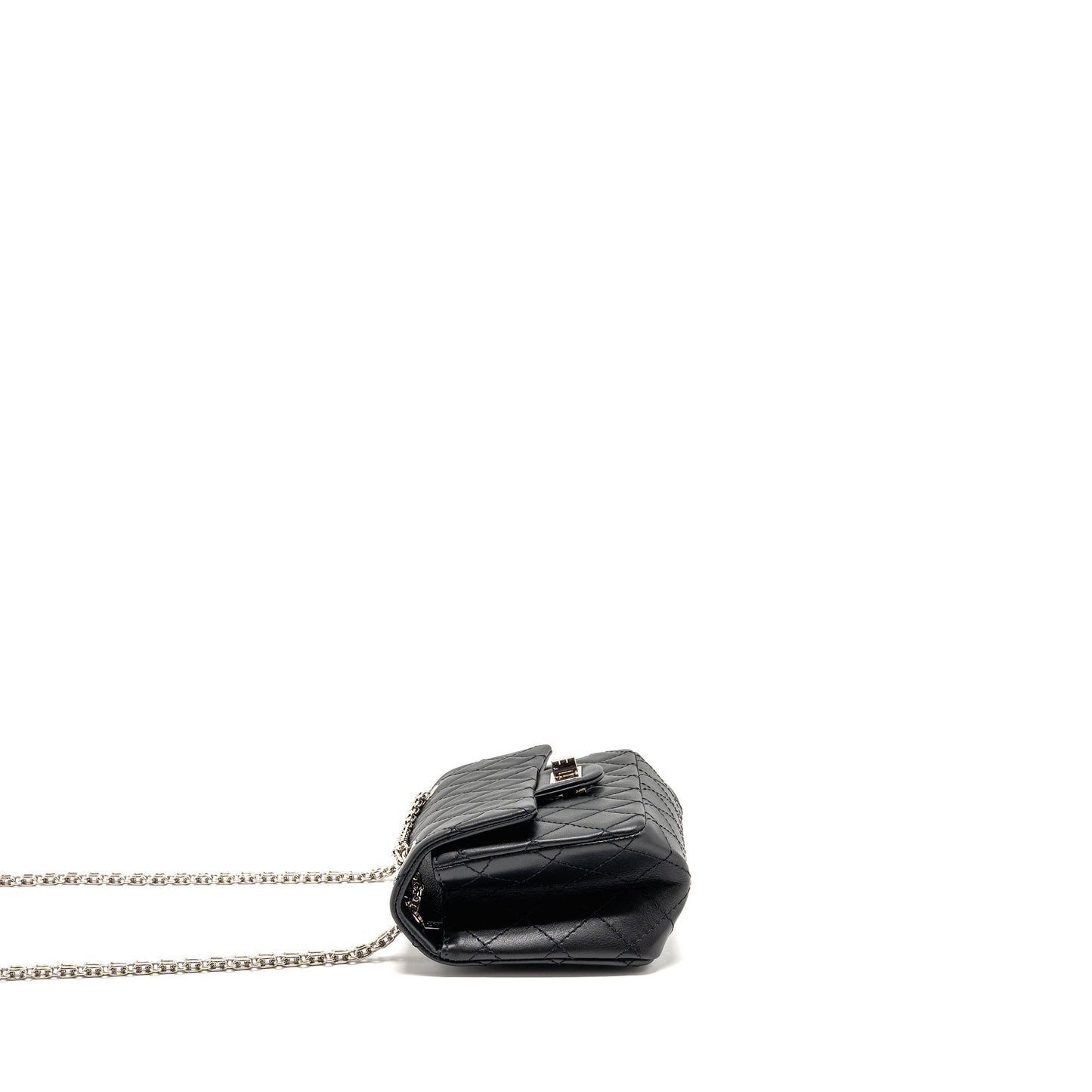 Chanel 2.55 reissue aged calfskin SHW Microchip Black Mini Bag