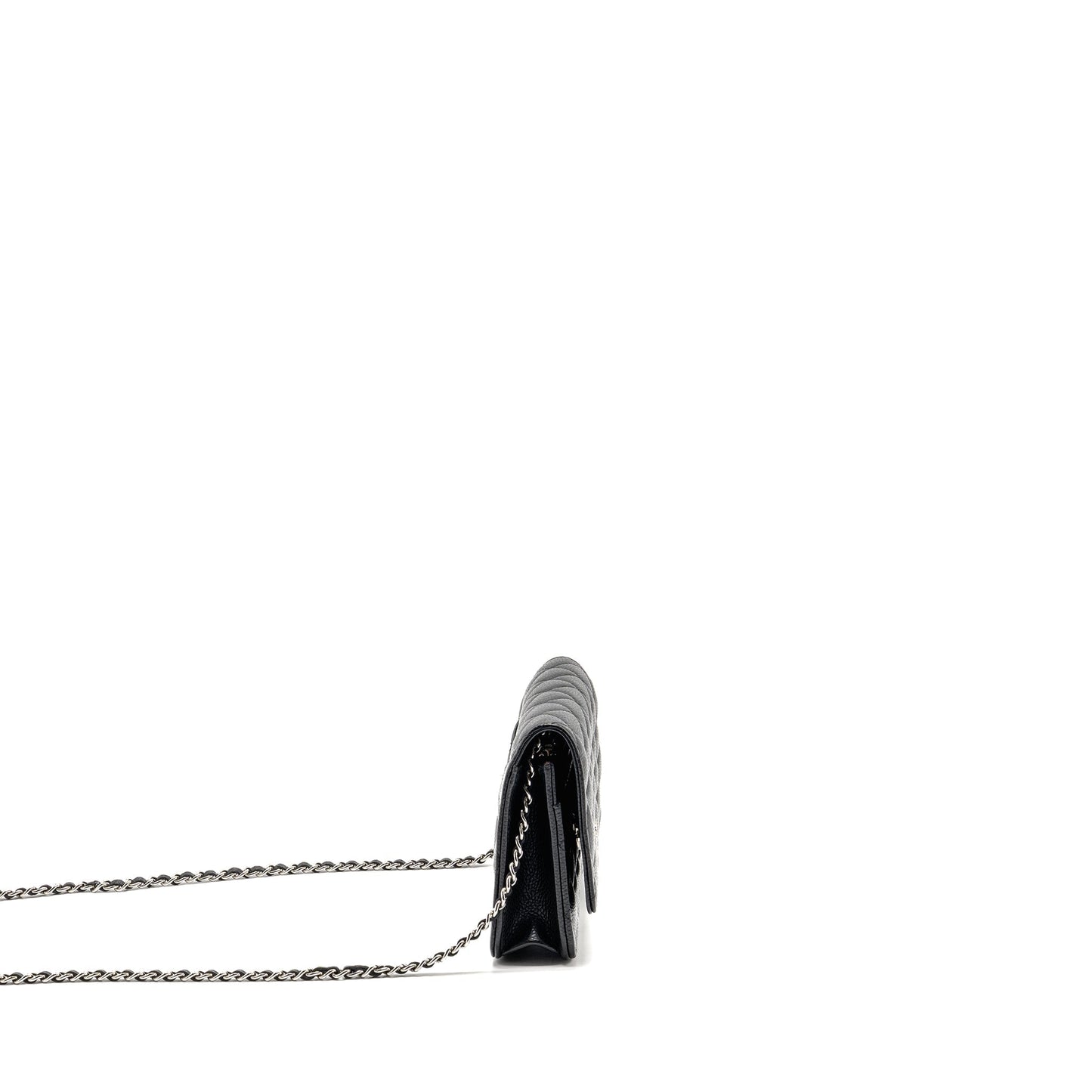 Chanel classic on caviar SHW microchip Black Wallet Case Shw Microchip