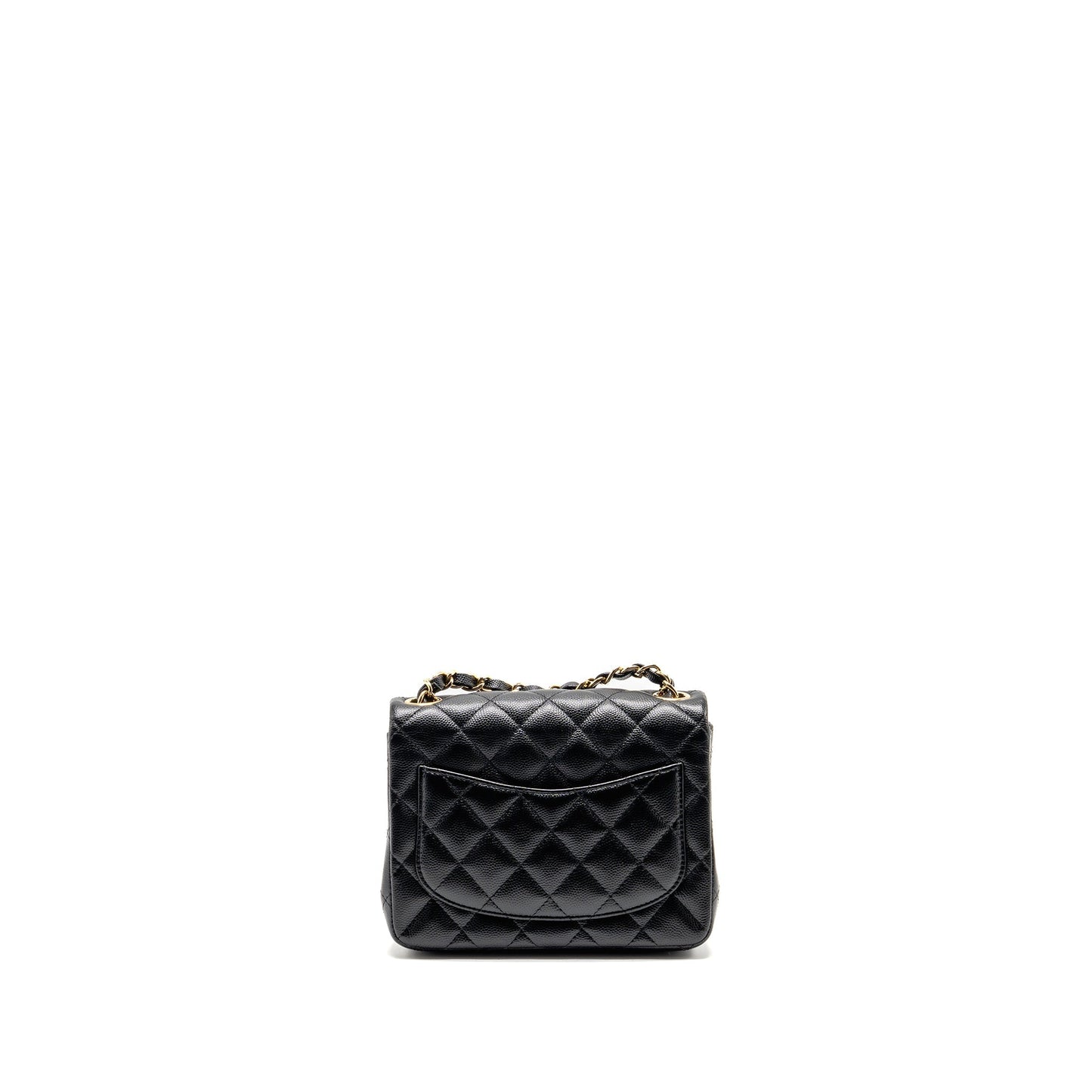Chanel Square Flap Caviar LGHW Black Shoulder Bag