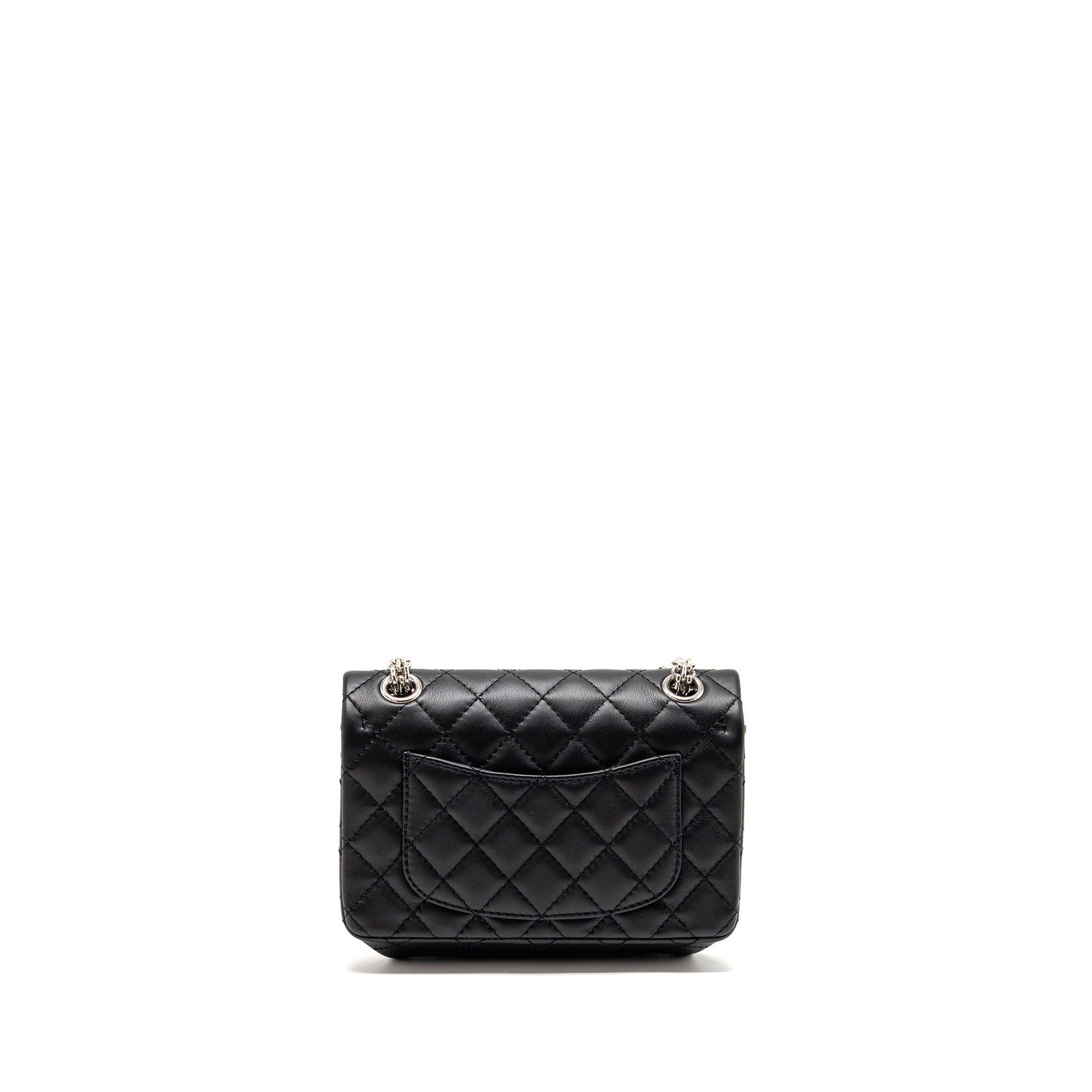 Chanel 2.55 reissue aged calfskin SHW Microchip Black Mini Bag