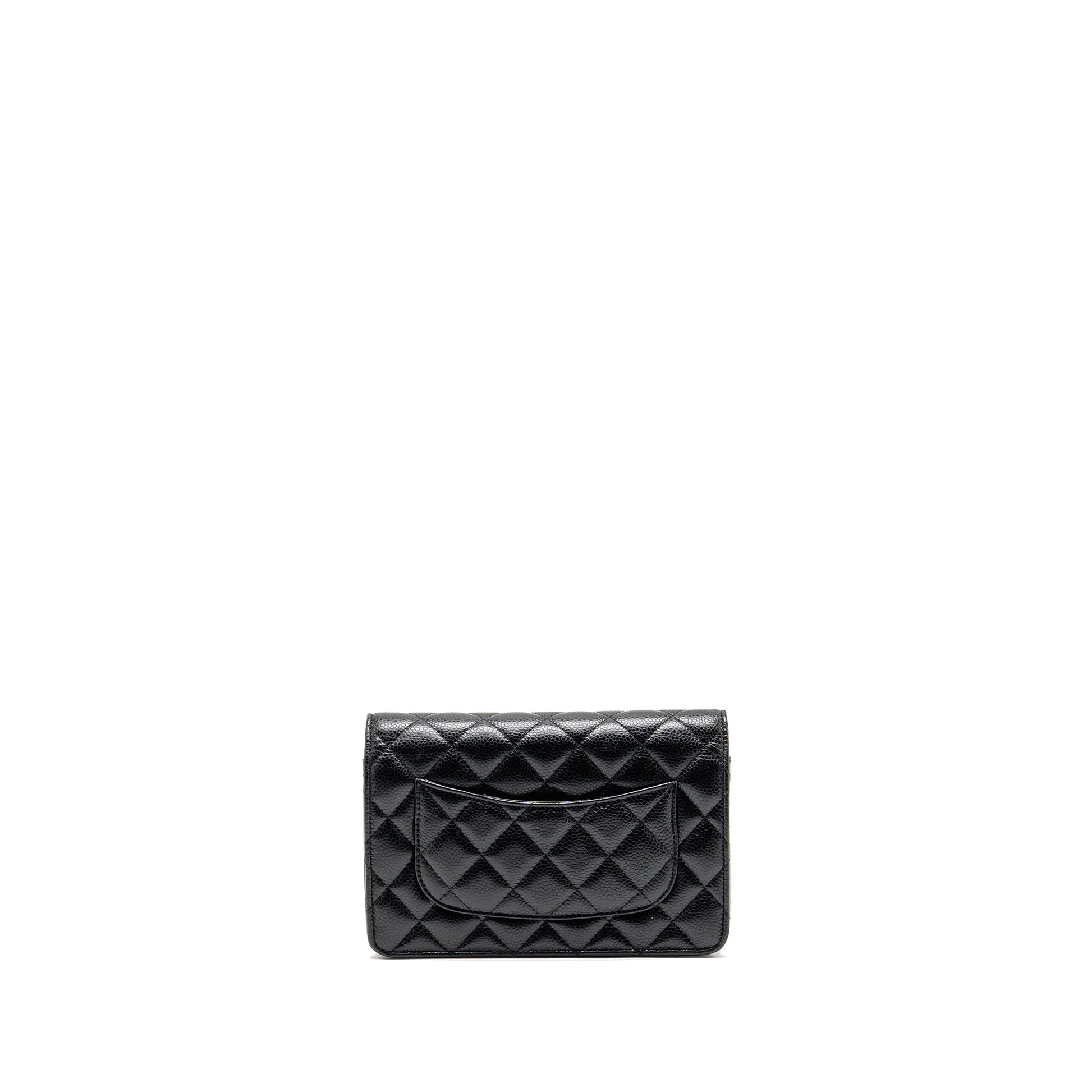 Chanel classic on caviar SHW microchip Black Wallet Case Shw Microchip