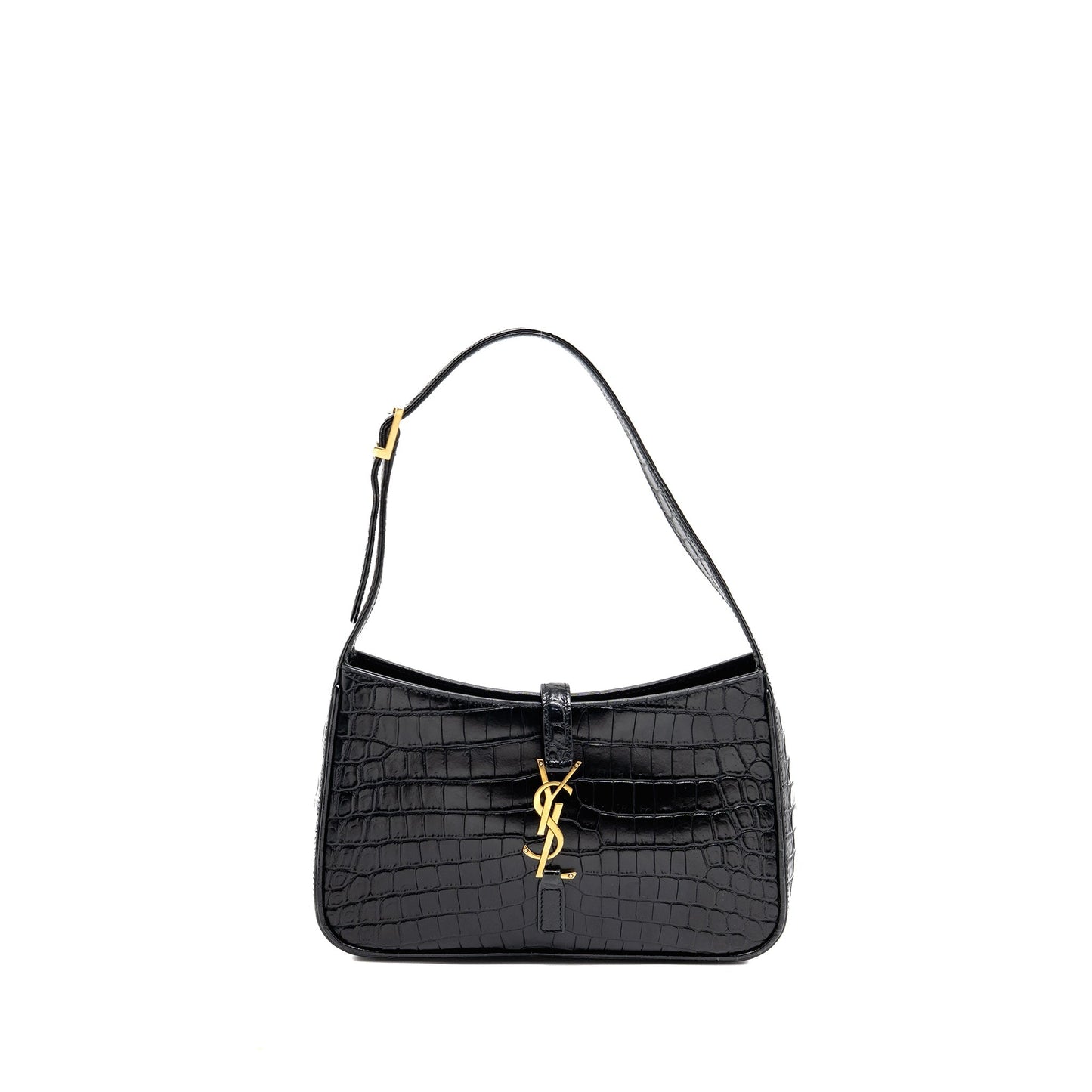 YSL Saint Laurent Hobo Purse Calfskin Black Mini Shoulder Bag