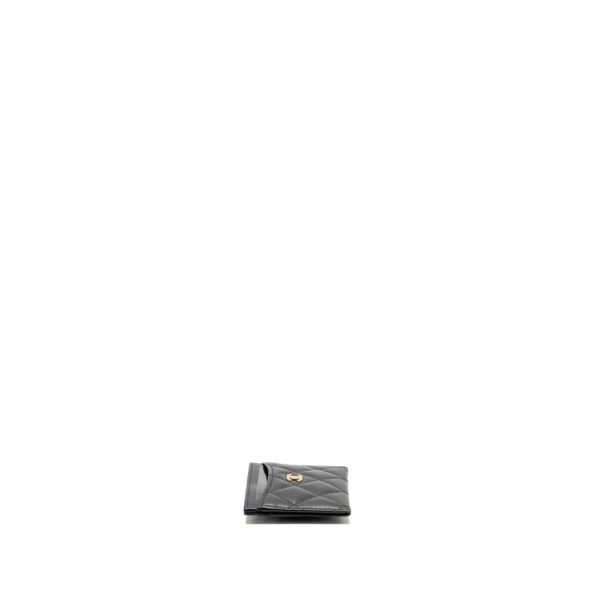 Chanel Classic CC Card Holder Lambskin LGHW Black Wallet Case