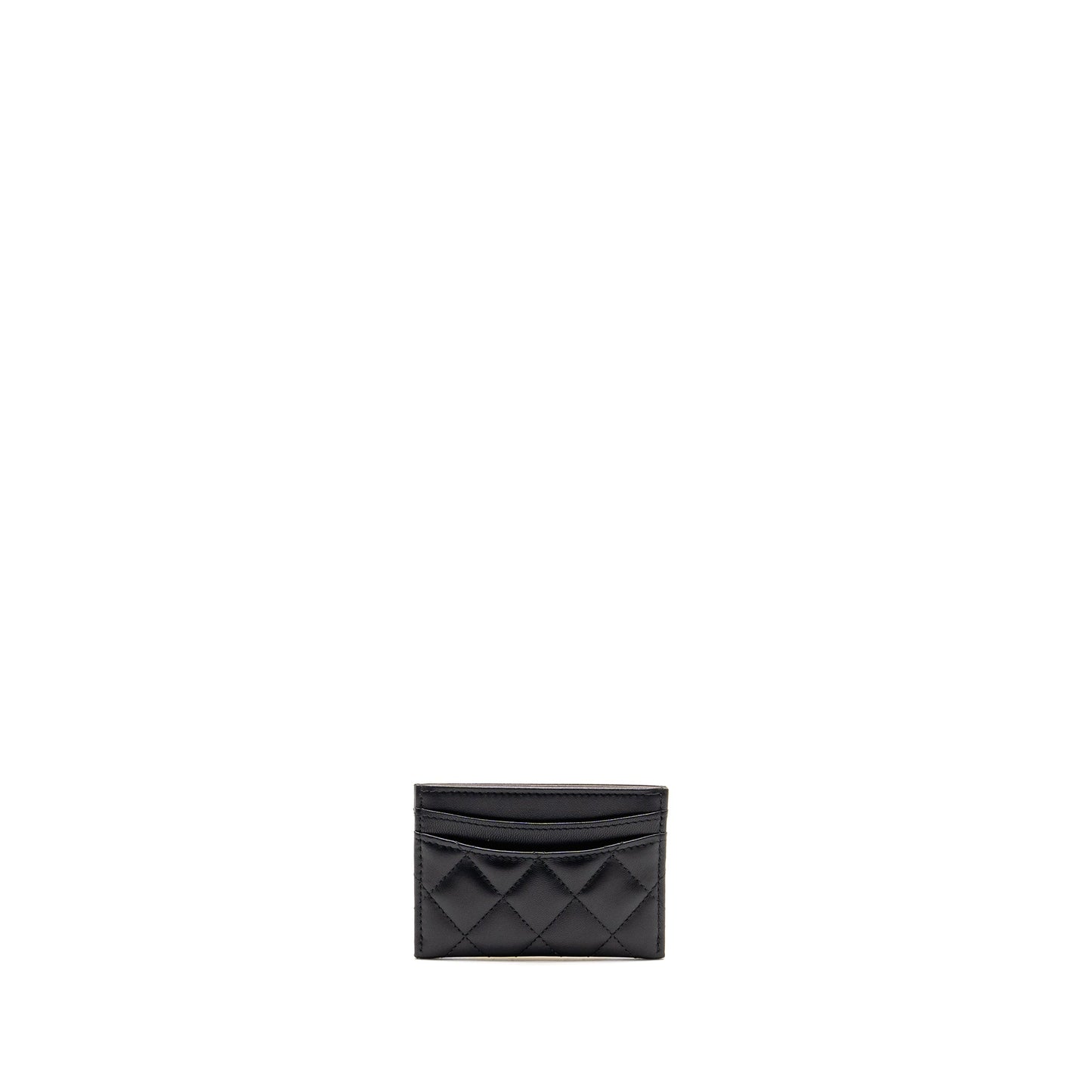 Chanel Classic CC Card Holder Lambskin LGHW Black Wallet Case