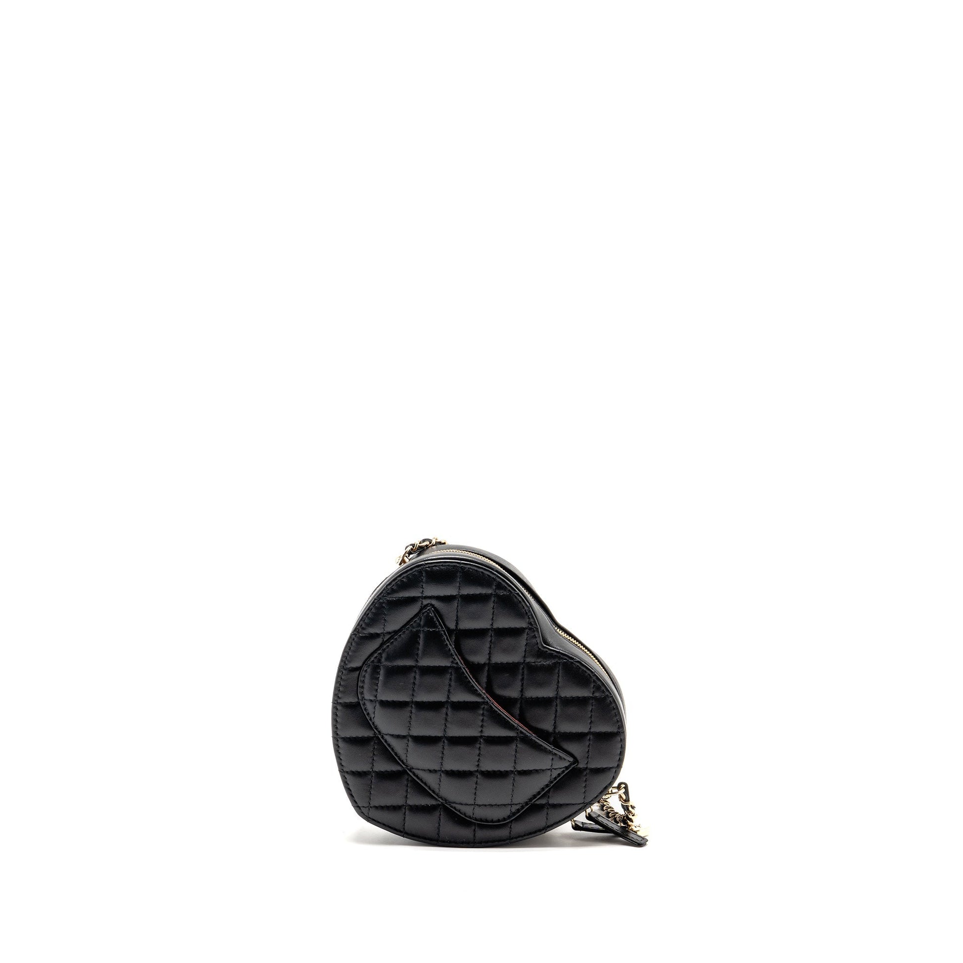 Chanel 22s Heart Lambskin LGHW Microchip Black Handbag Lghw Microchip