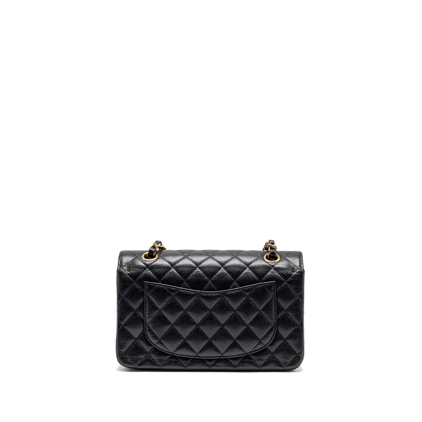 Chanel Classic double flap caviar GHW microchip Black Small Handbag Ghw Microchip