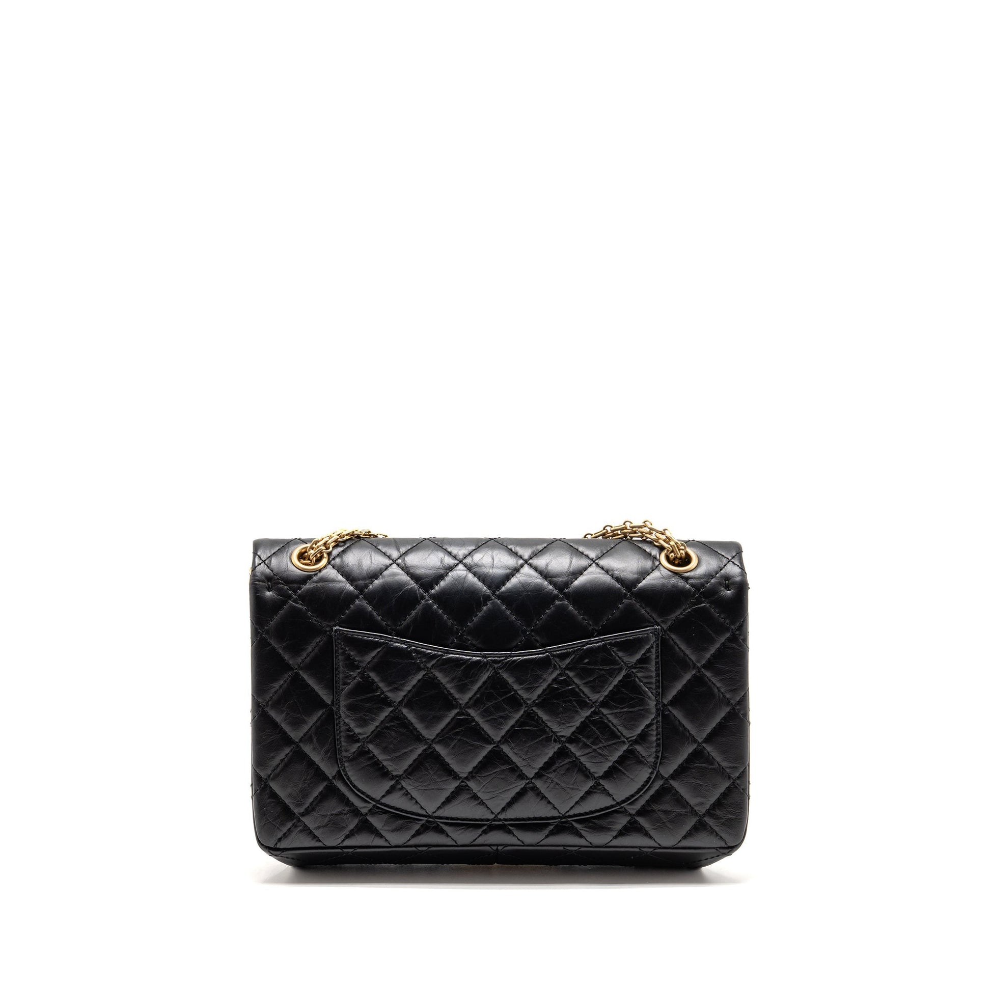 Chanel 2.55 Reissue Flap Aged Calfskin GHW Black Shoulder Bag 10