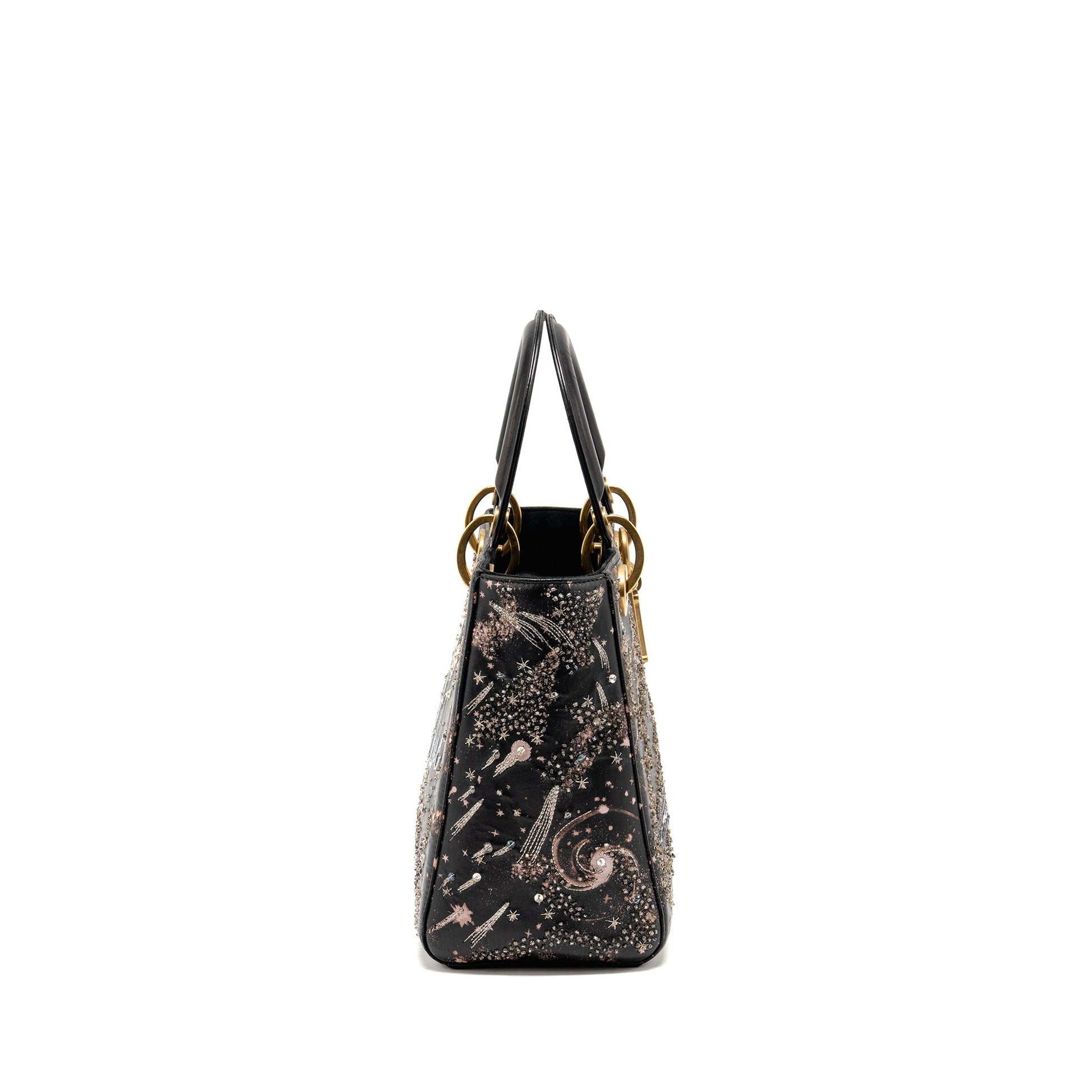 Dior Lady I Feel Limited Edition Embellished Lambskin Blue Medium Travel Bag