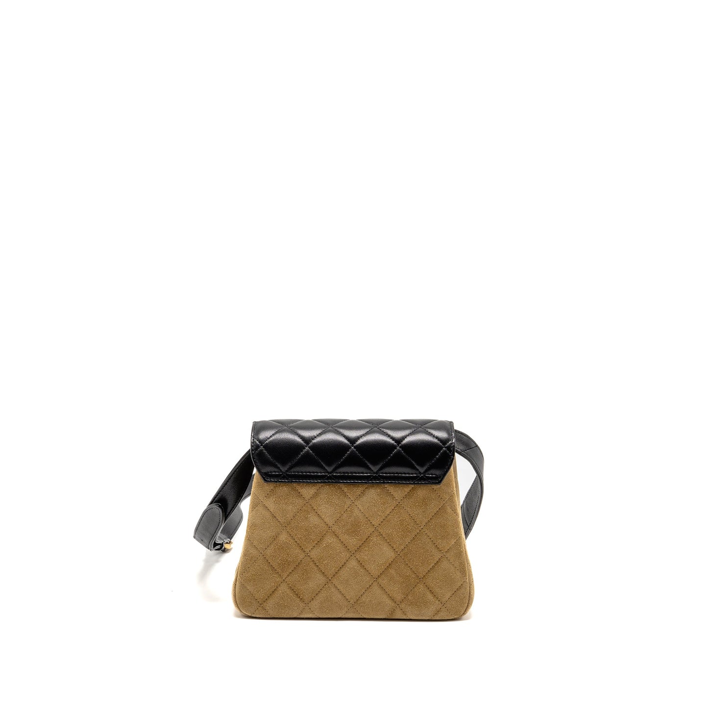 Chanel 25a Suede Patchwork Lambskin GHW microchip Black Brown Crossbody Bag