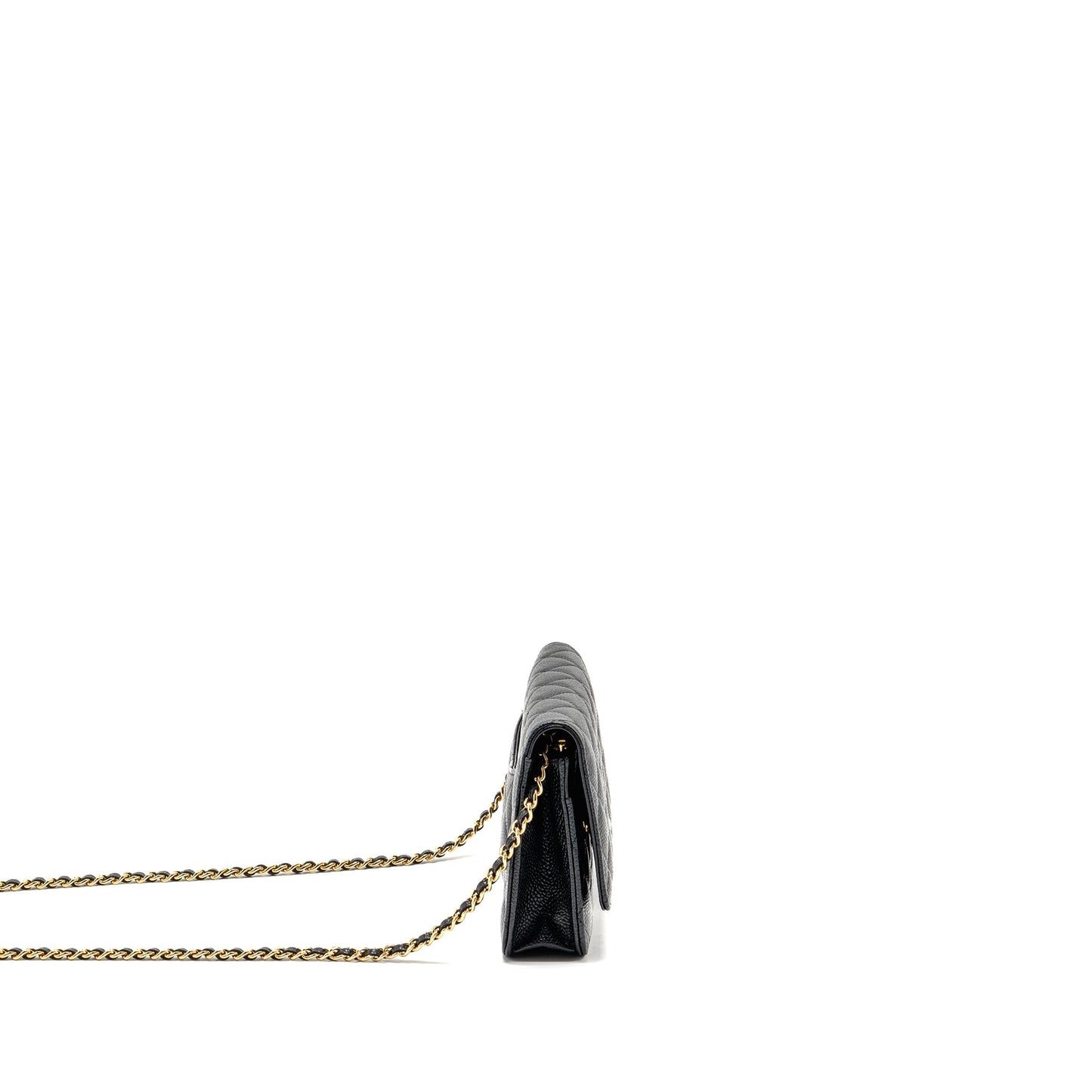 Chanel Classic On Caviar GHW Black Wallet Case Ghw 23
