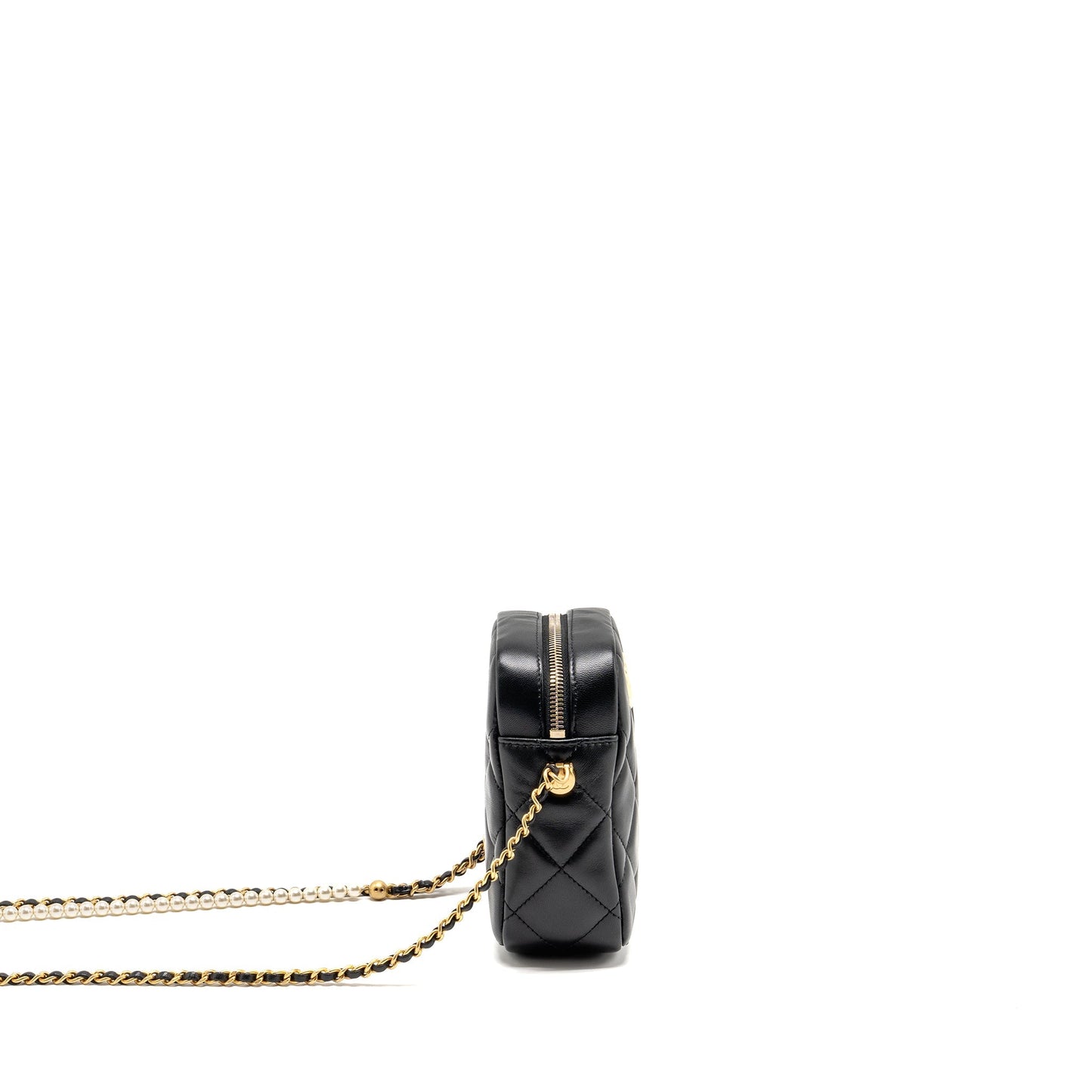 Chanel 22C My Perfect Camera Lambskin GHW Black Mini Bag Ghw Microchip