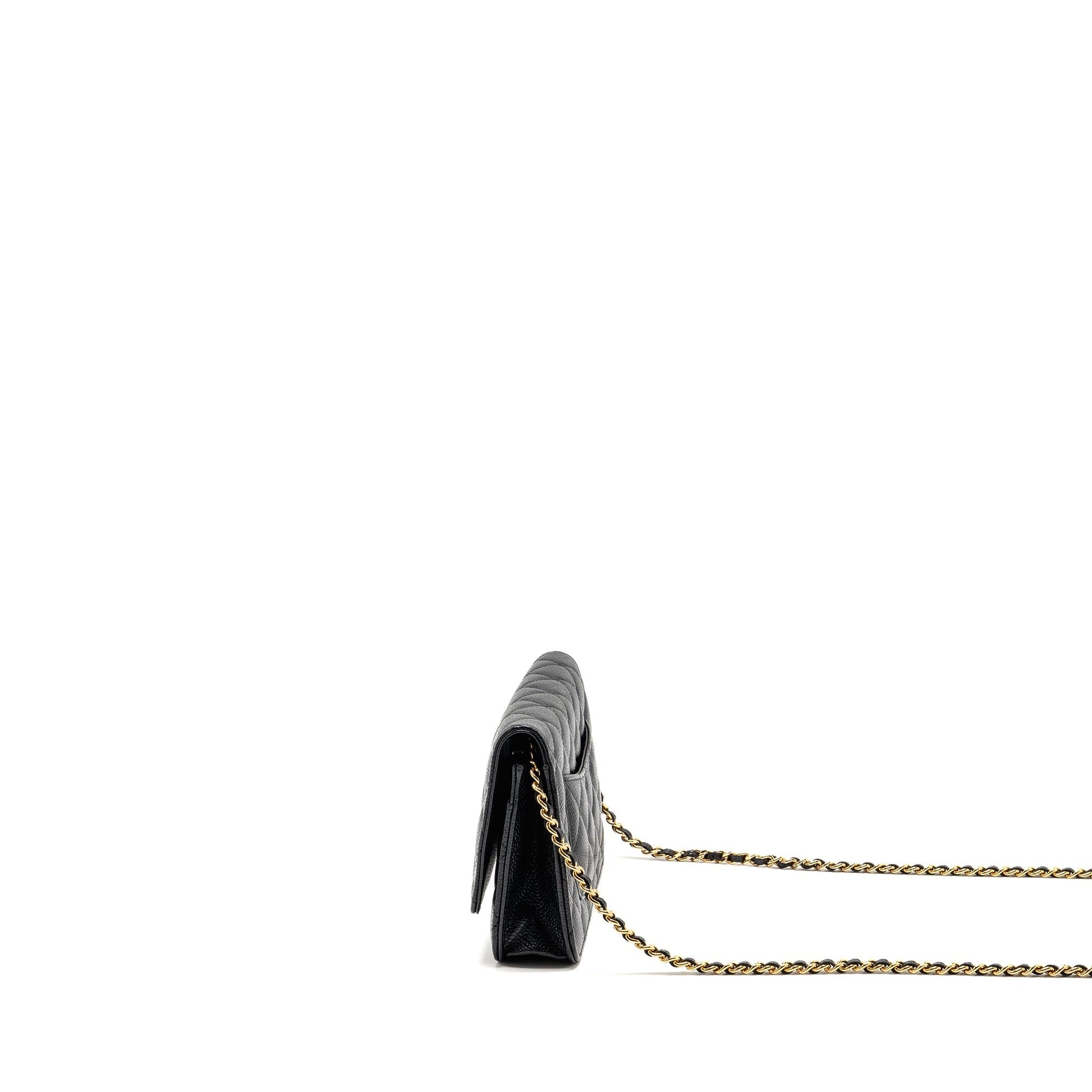 Chanel Classic On Caviar GHW Black Wallet Case Ghw 23