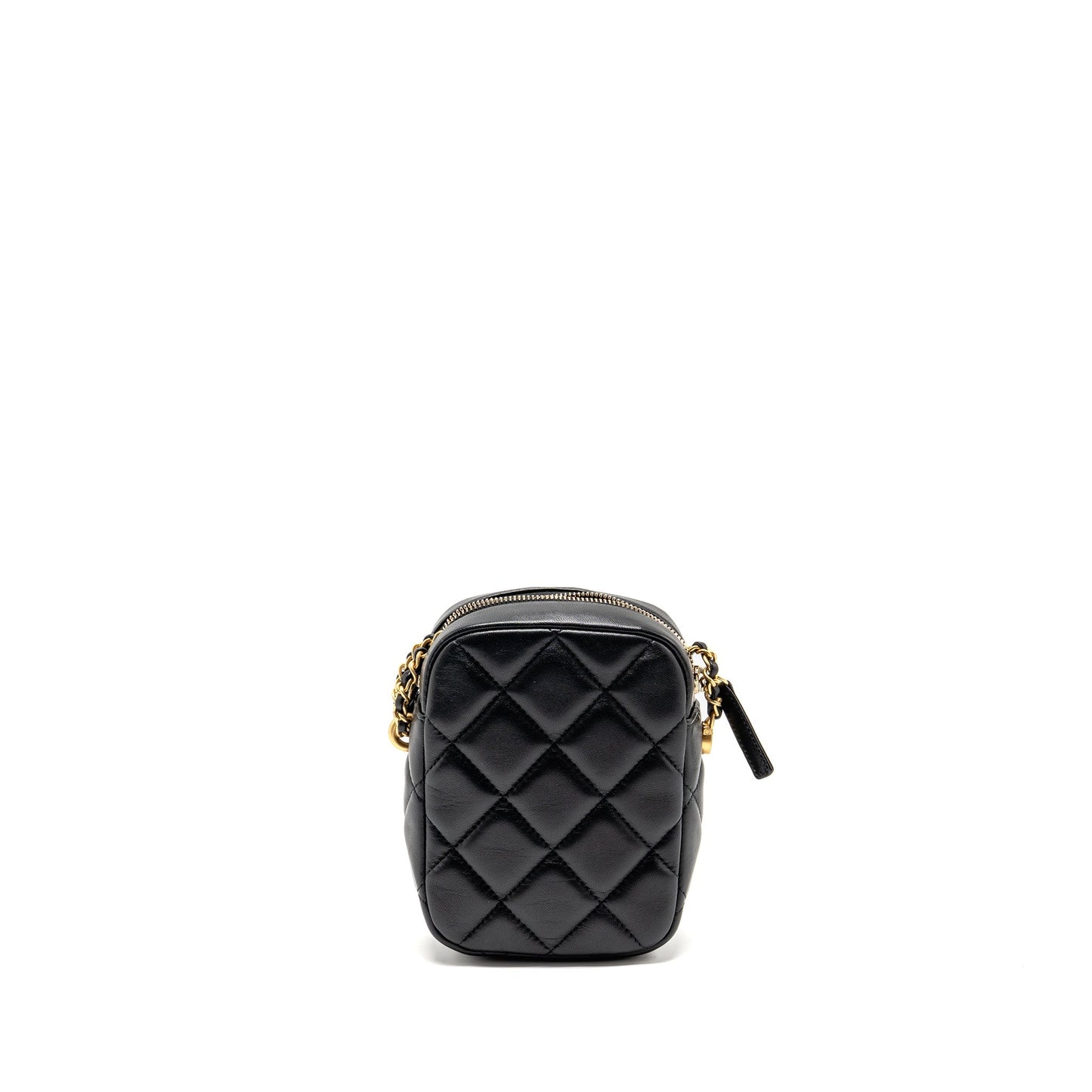 Chanel 22C My Perfect Camera Lambskin GHW Black Mini Bag Ghw Microchip