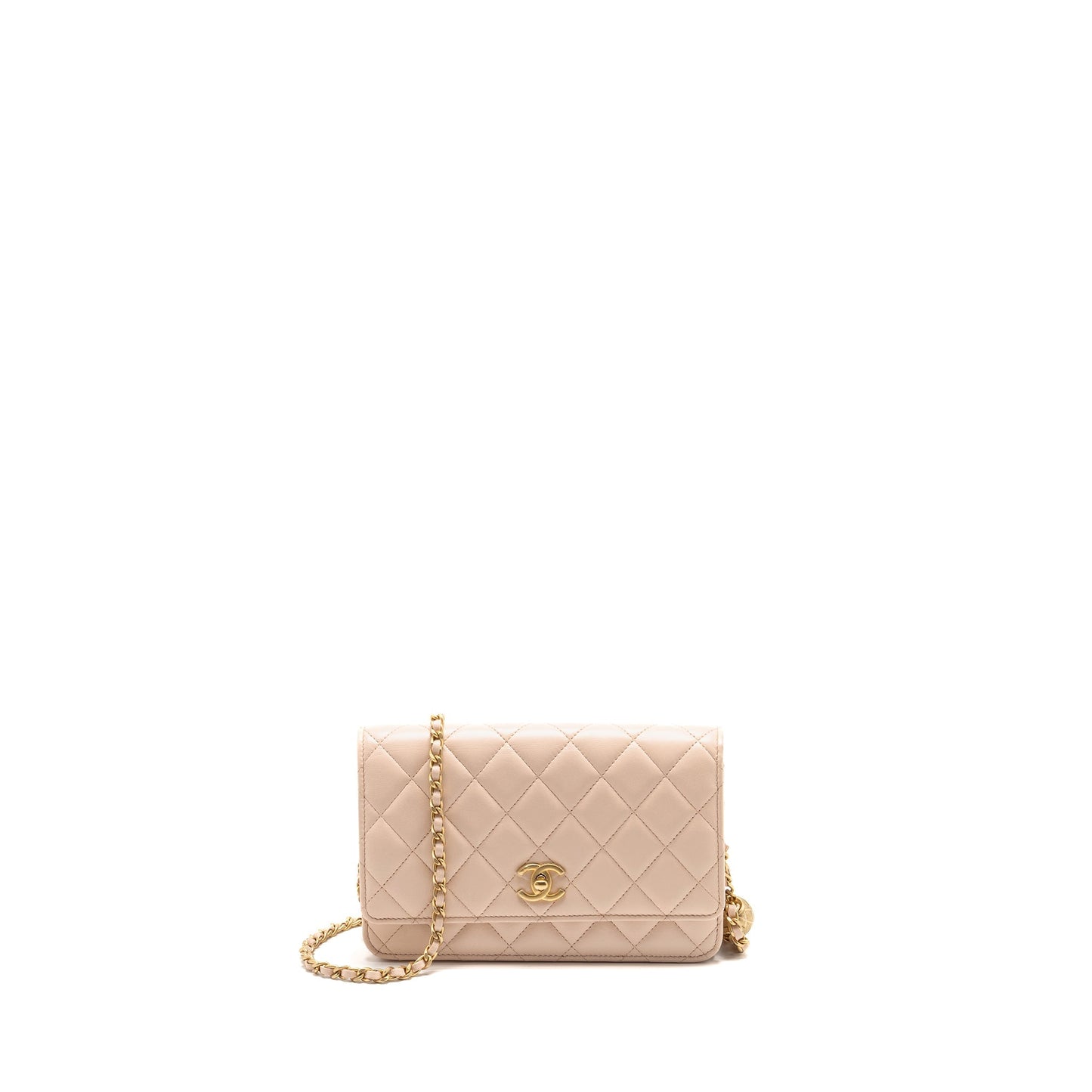 Chanel Pearl Crush On Lambskin Light GHW Pink Wallet Case
