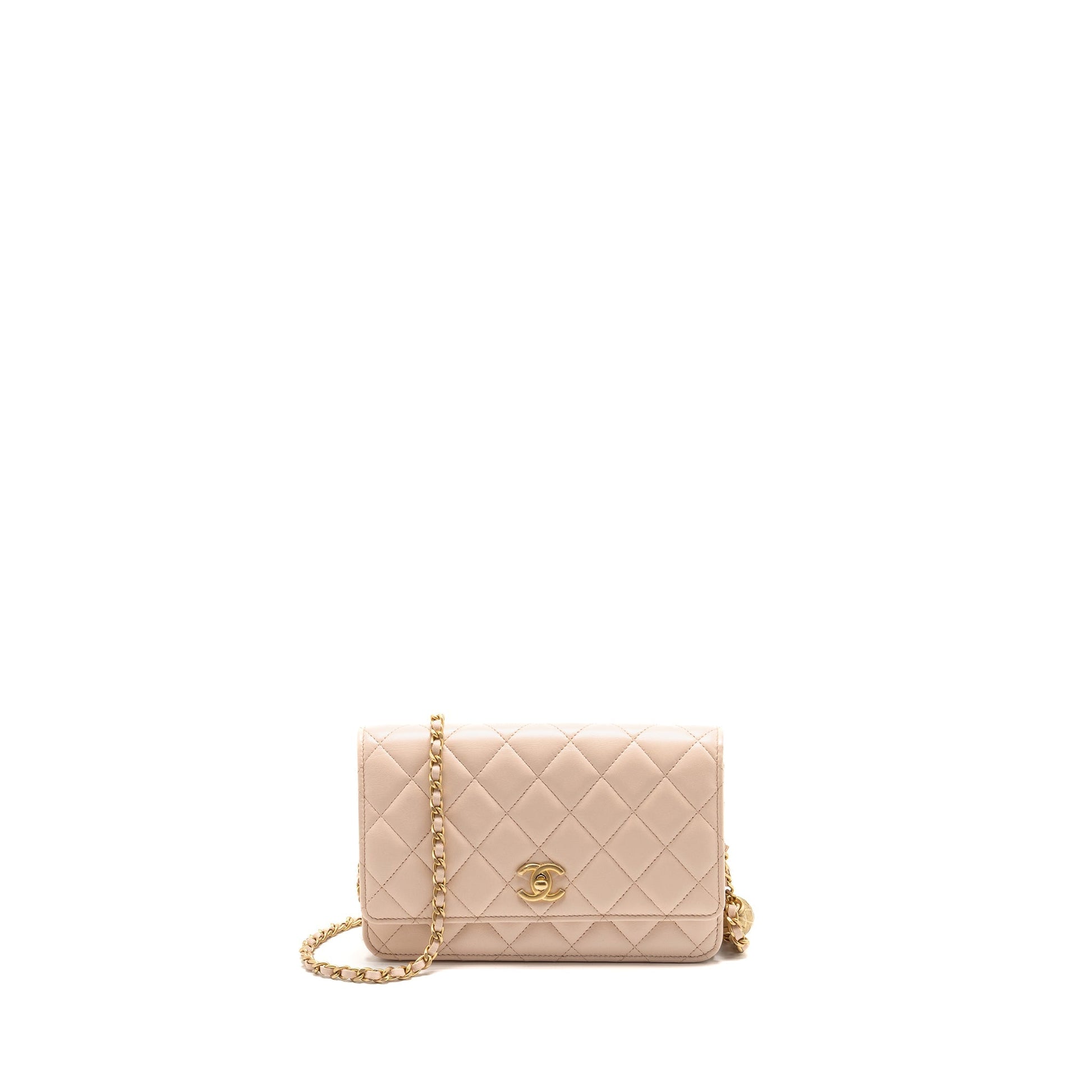 Chanel Pearl Crush On Lambskin Light GHW Pink Wallet Case