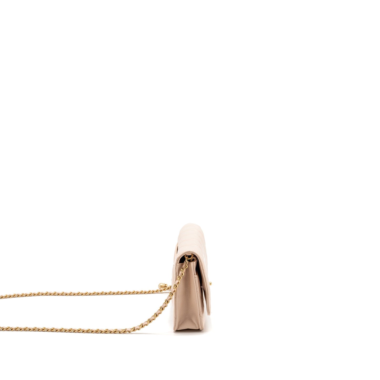 Chanel Pearl Crush On Lambskin Light GHW Pink Wallet Case