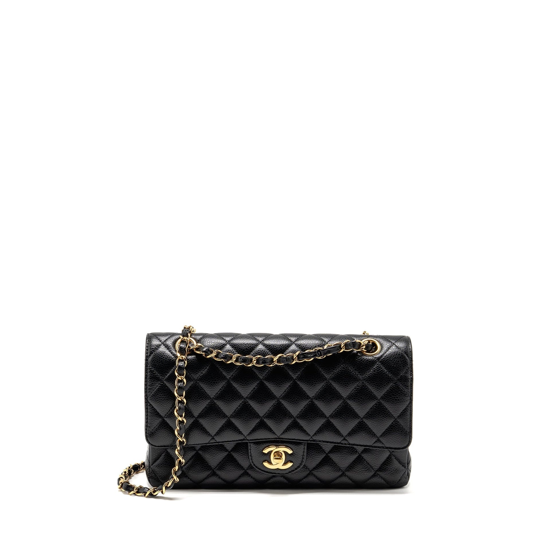 Chanel Classic Double Flap Caviar GHW Black Shoulder Bag Ghw 31