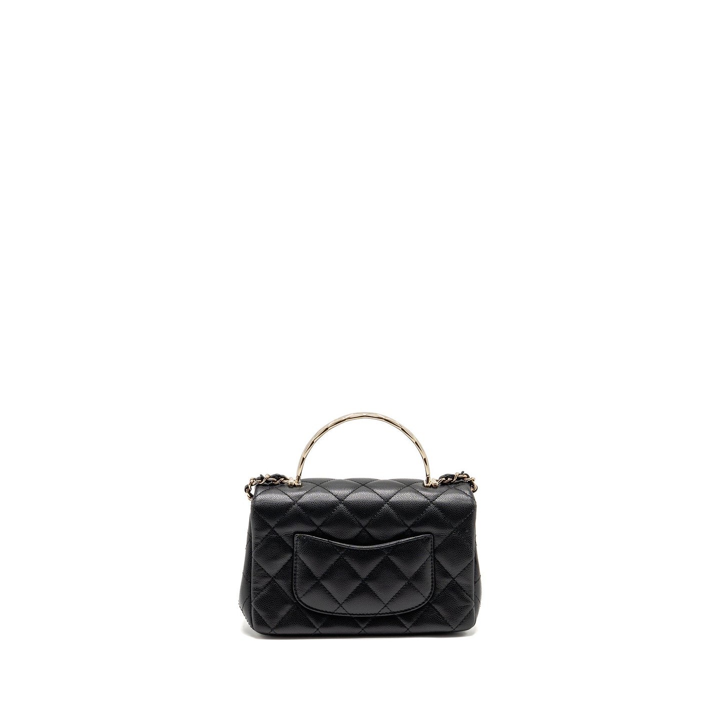 Chanel 25S Coco Crush Handle Caviar LGHW Black Mini Bag