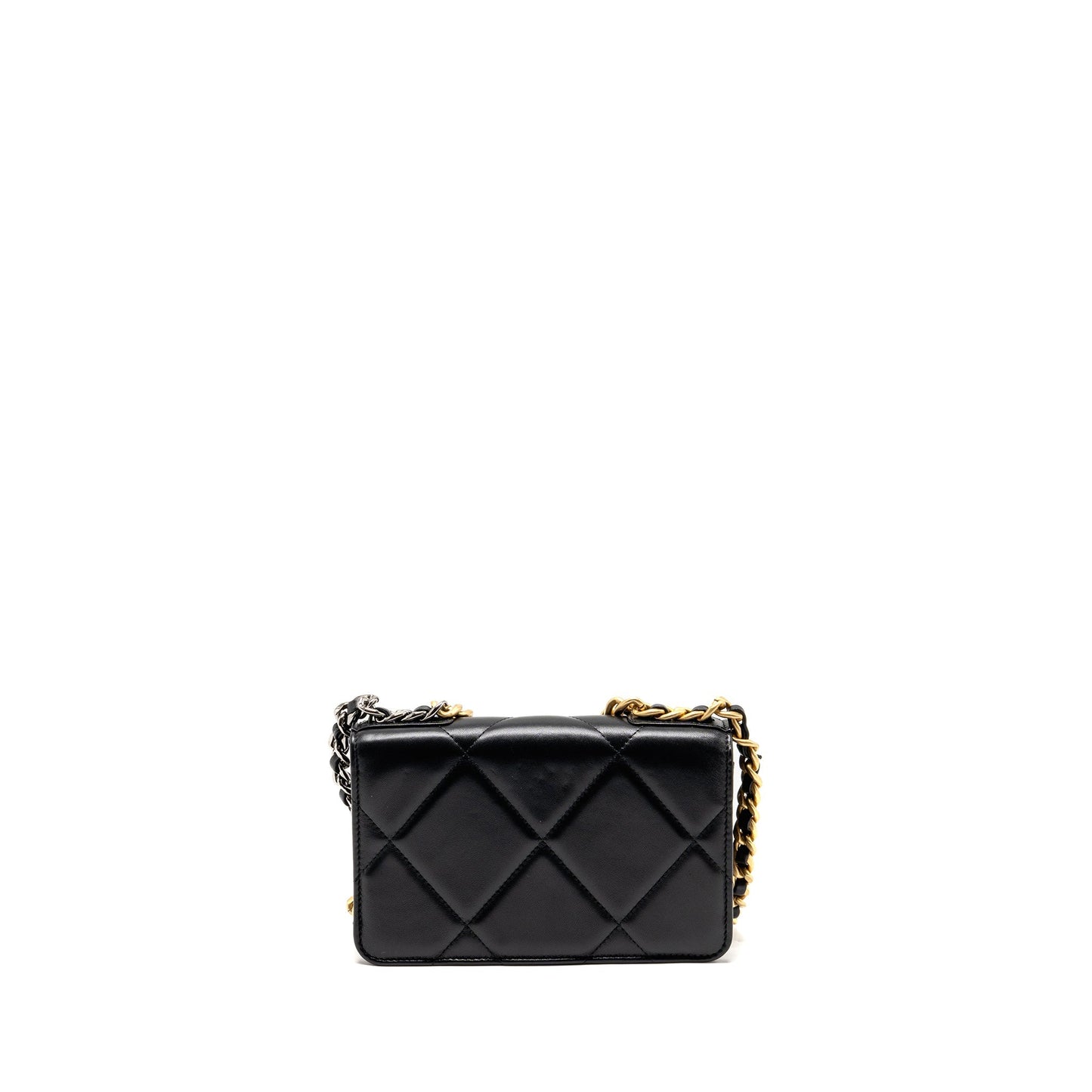 Chanel 19 On Lambskin Hardware Multicolour Black Wallet Case Hardware 1