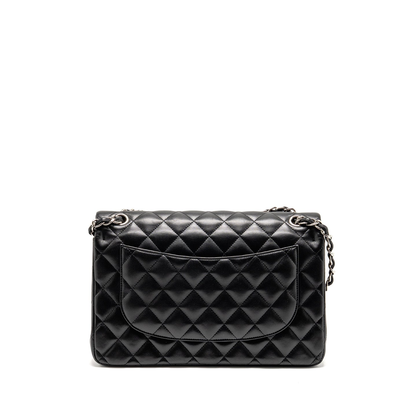 Chanel Jumbo Classic Double Flap Lambskin SHW Black Shoulder Bag