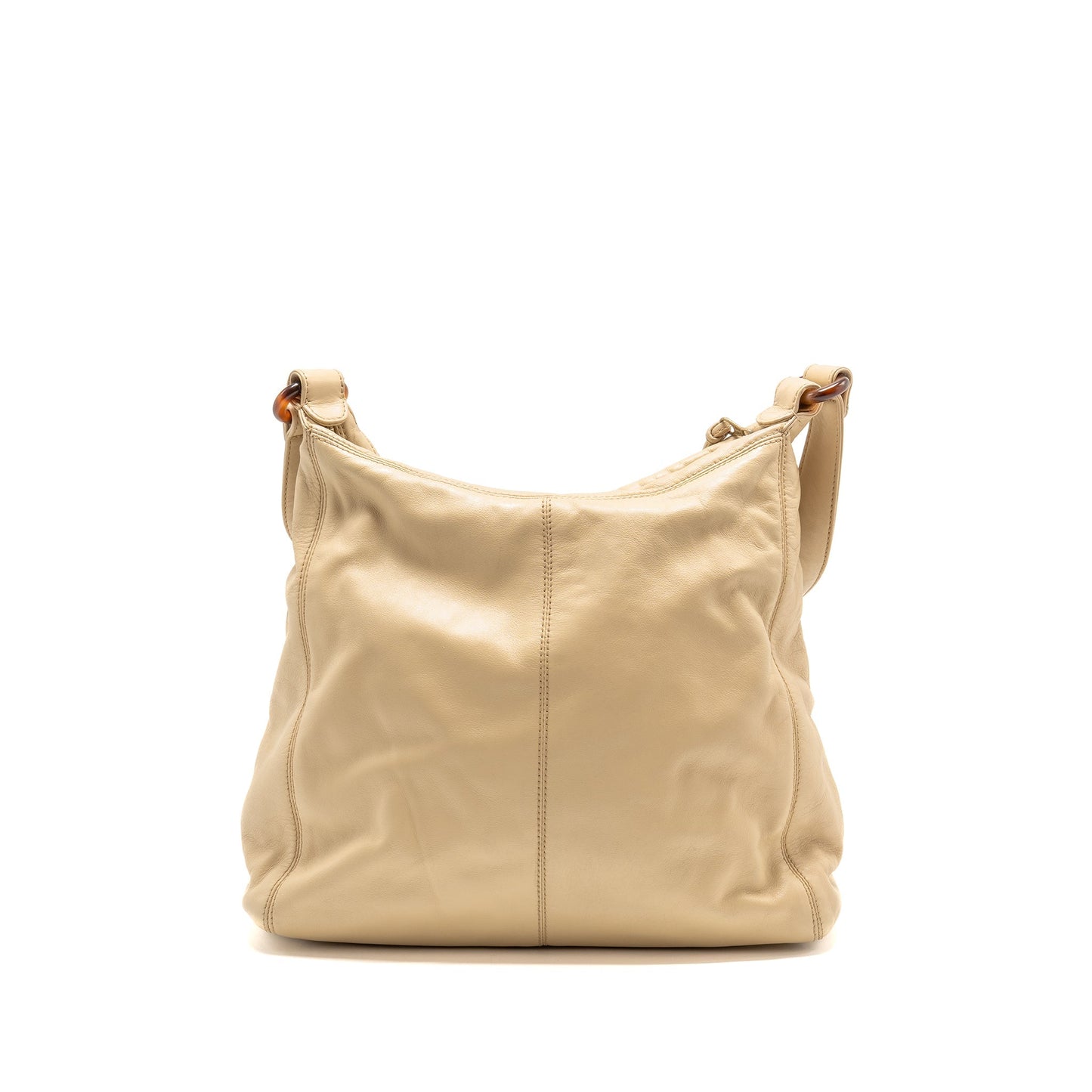 Chanel hobo tortoiseshell tag LGHW Beige Leather Tote Bag
