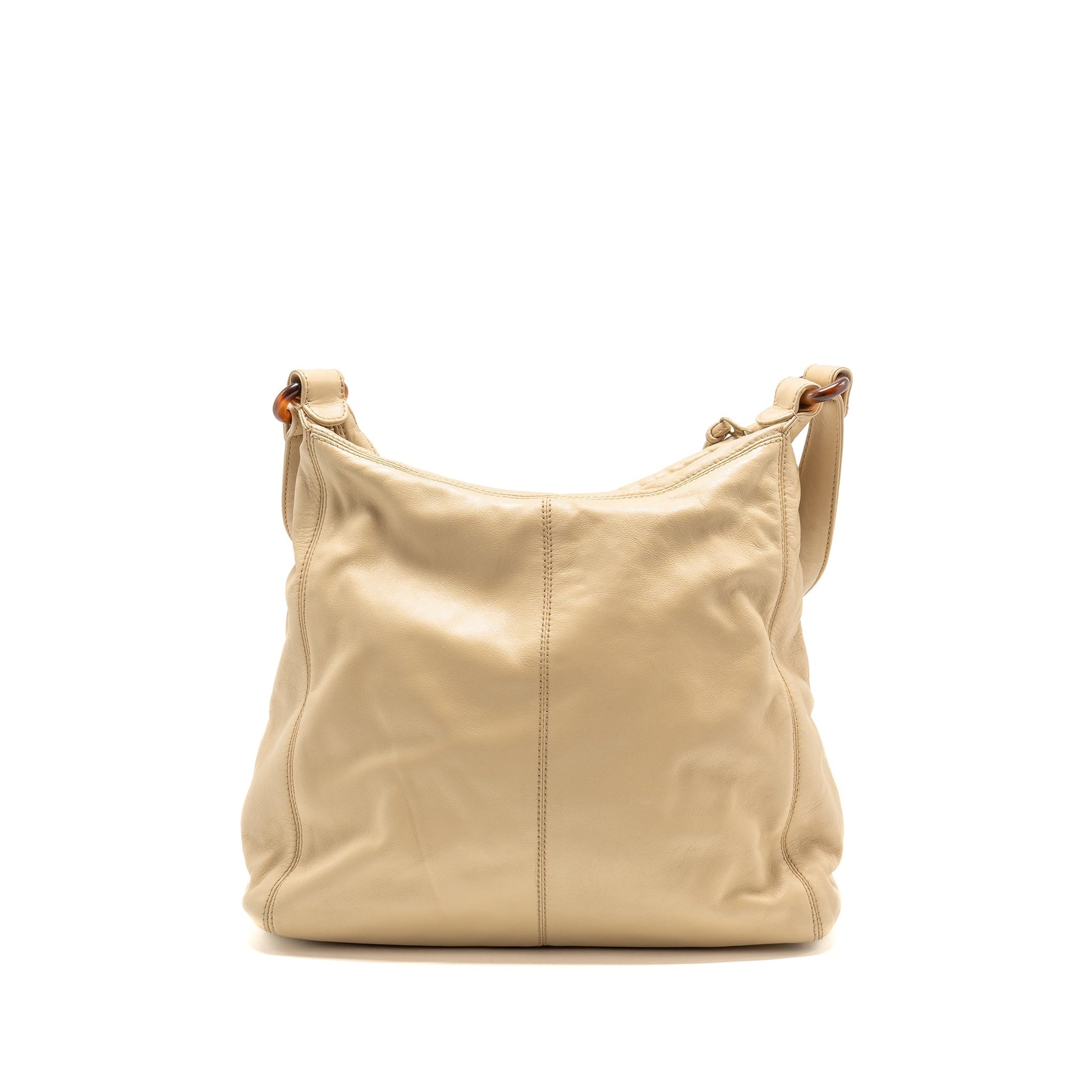 Chanel hobo tortoiseshell tag LGHW Beige Leather Tote Bag
