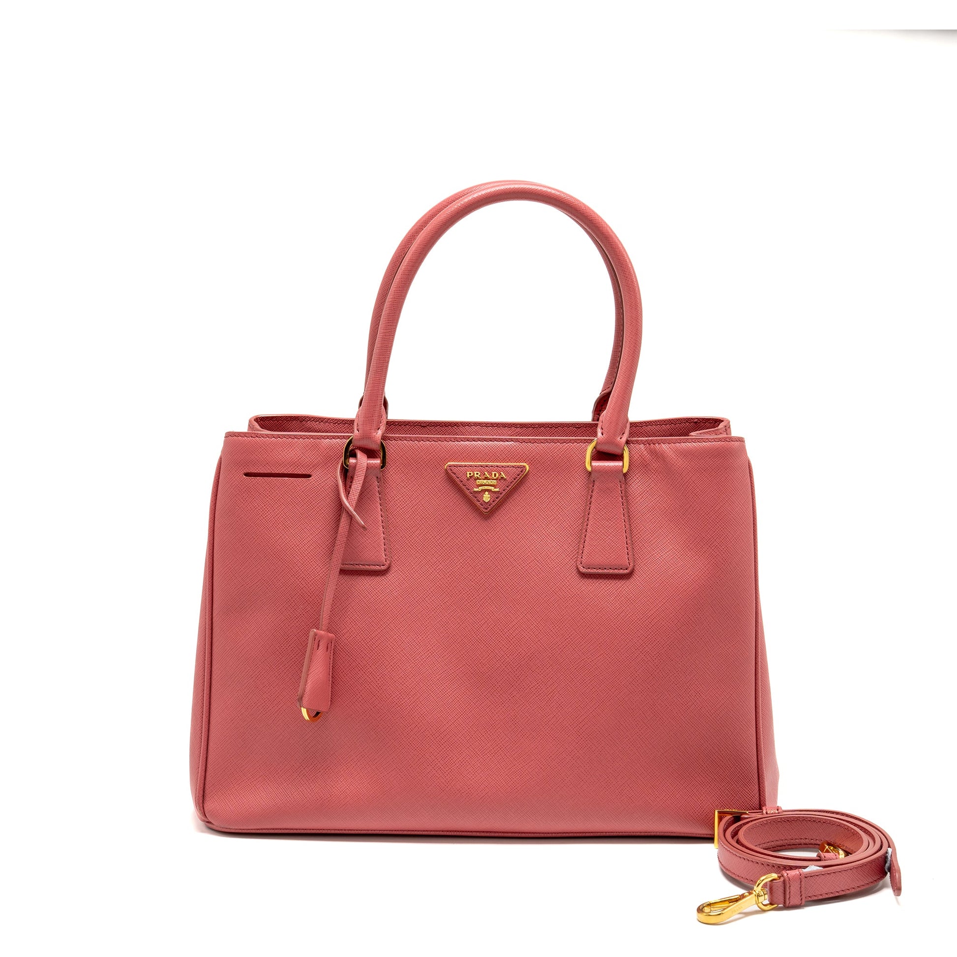 Prada Saffiano Tote Purse Galleria Saffiano Handbag Leather Pink Tote Bag
