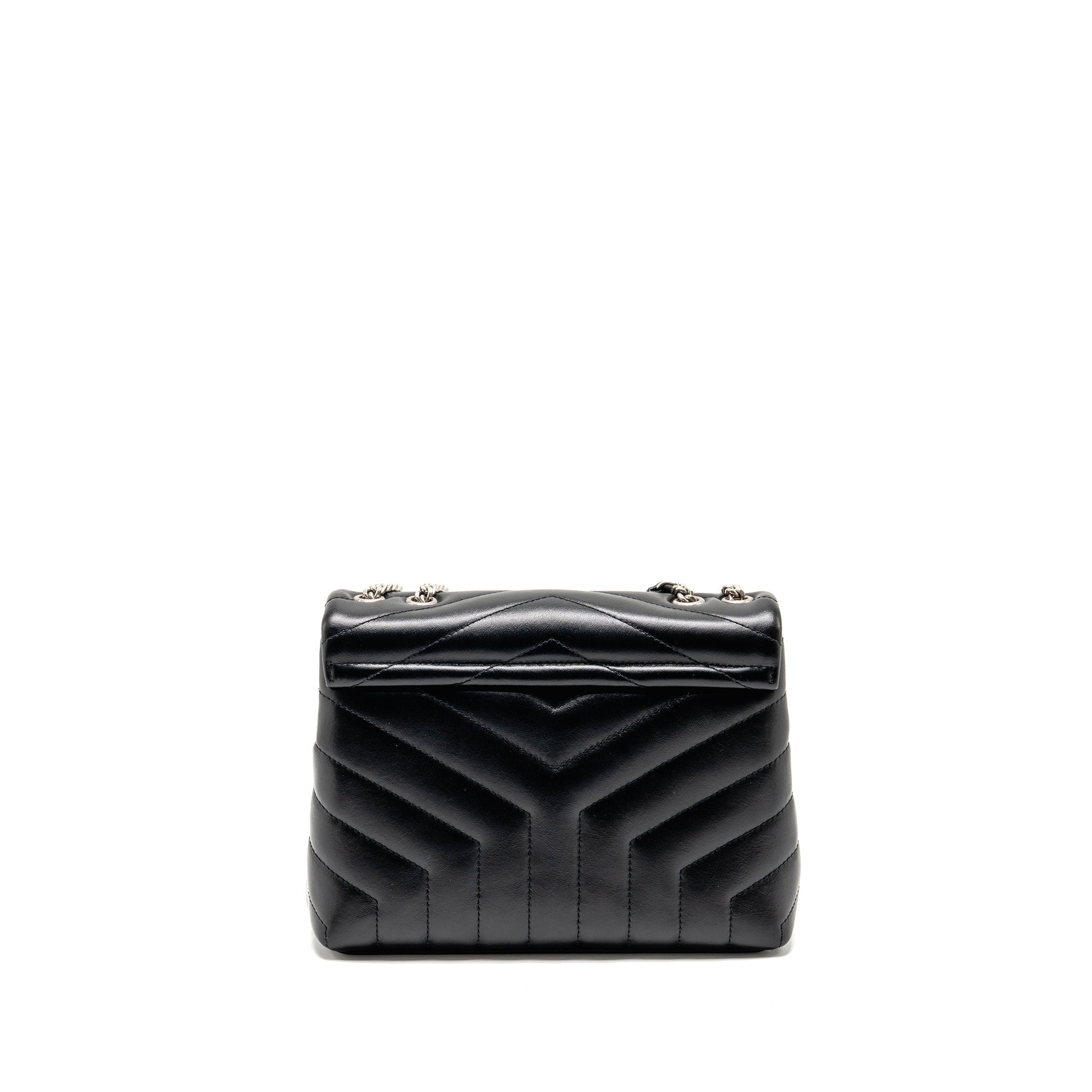 YSL Saint Laurent Loulou Purse Calfskin Travel Bag Black Small