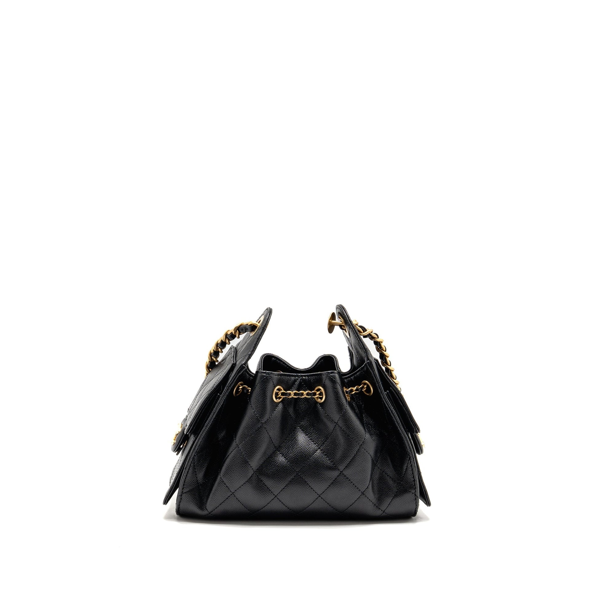 Chanel 25 Caviar GHW Microchip Black Mini Bag 25Bag Black