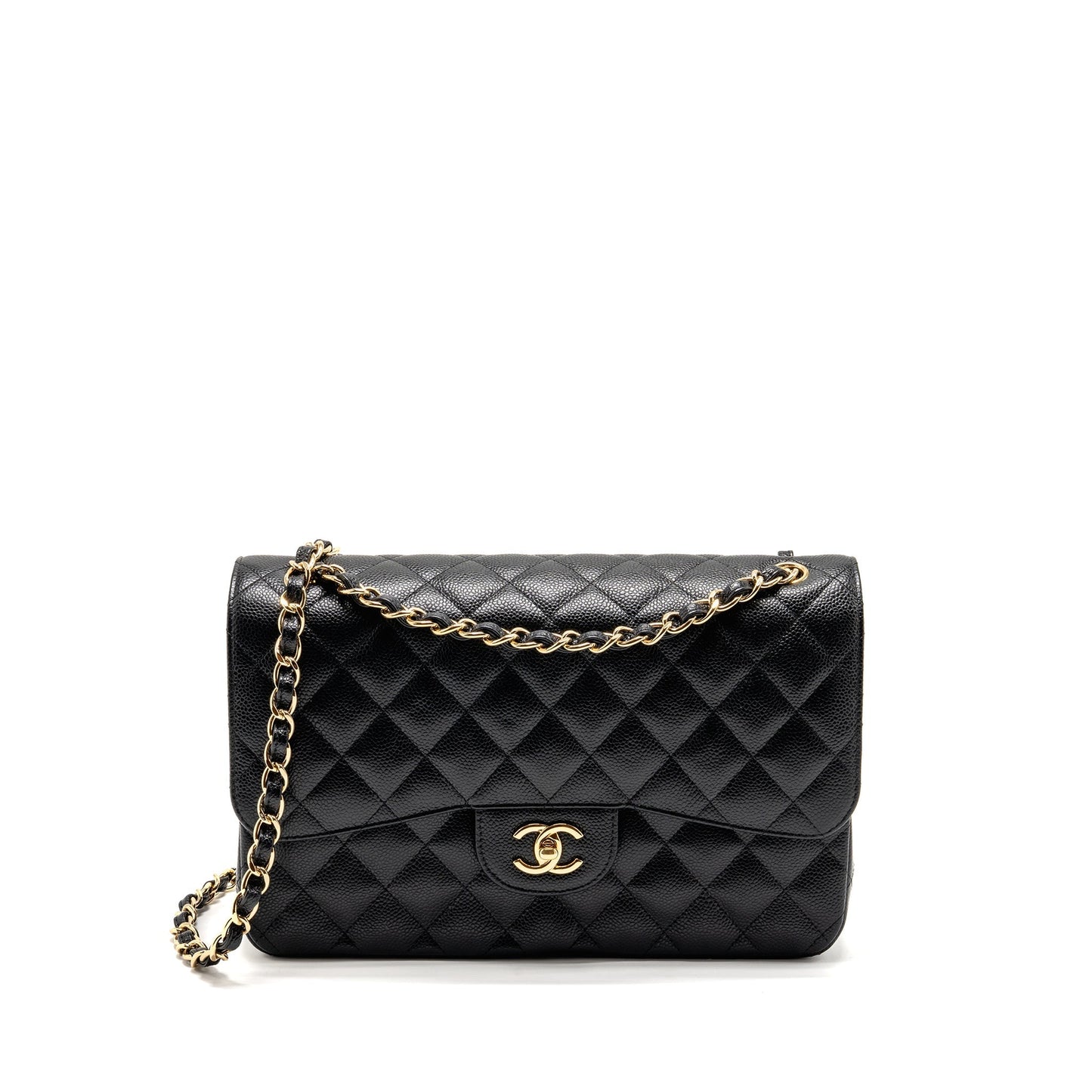 Chanel Jumbo Classic Double Flap Caviar GHW Black Shoulder Bag Ghw 10