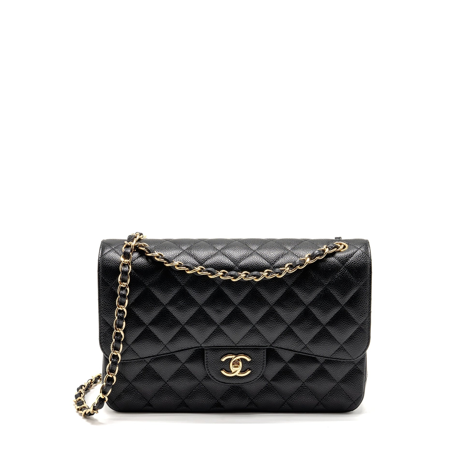 Chanel Jumbo Classic Double Flap Caviar GHW Black Shoulder Bag Ghw 10