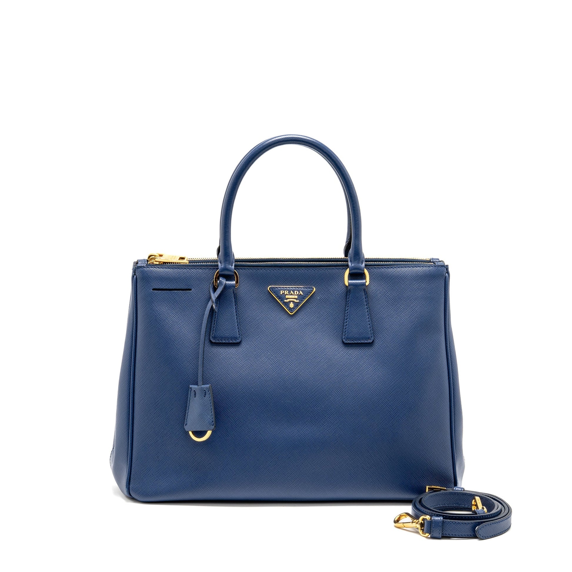 Prada Saffiano Tote Purse Galleria Saffiano Bluette Handbag Leather Tote Bag