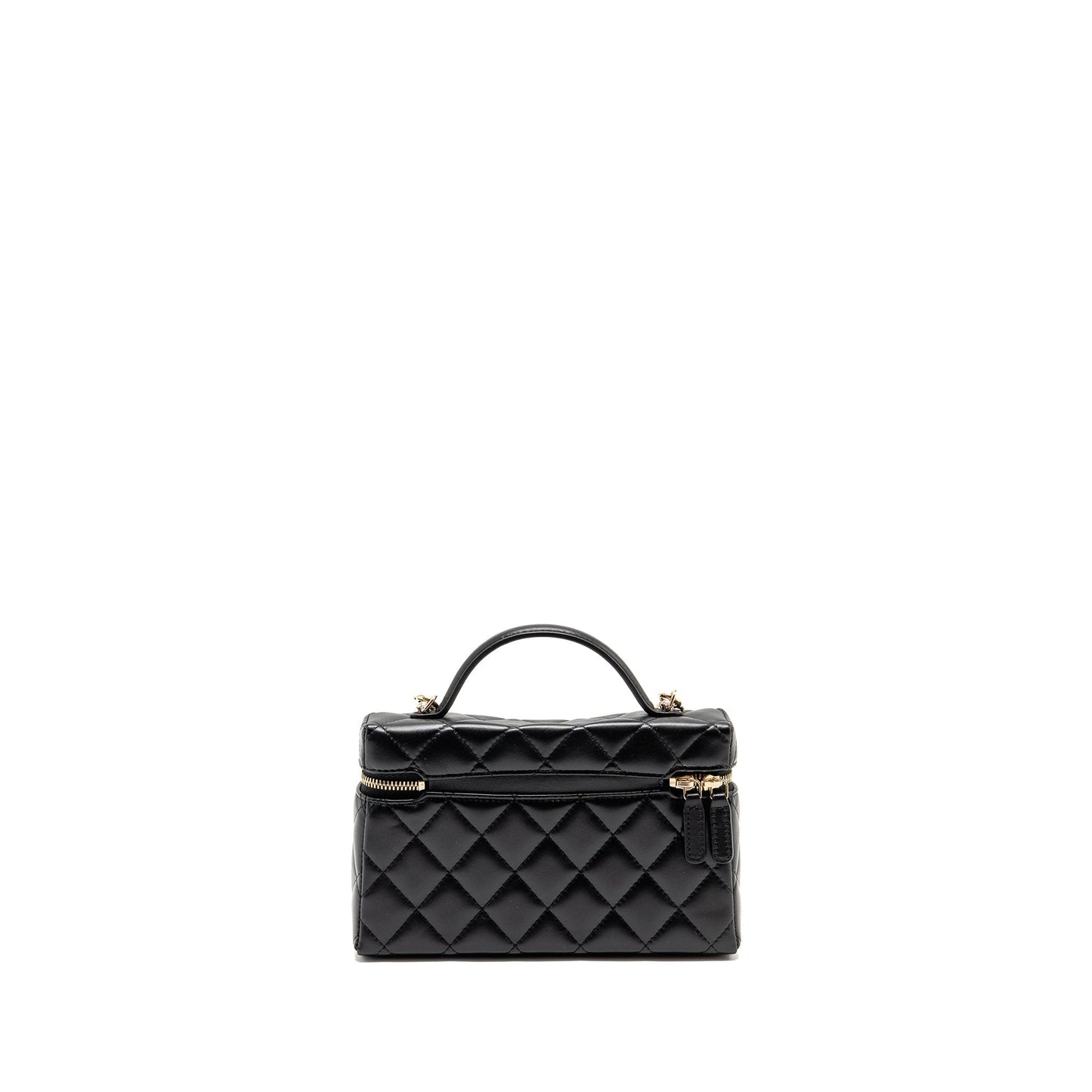 Chanel 25b CC top handle vanity Lambskin Black Handbag