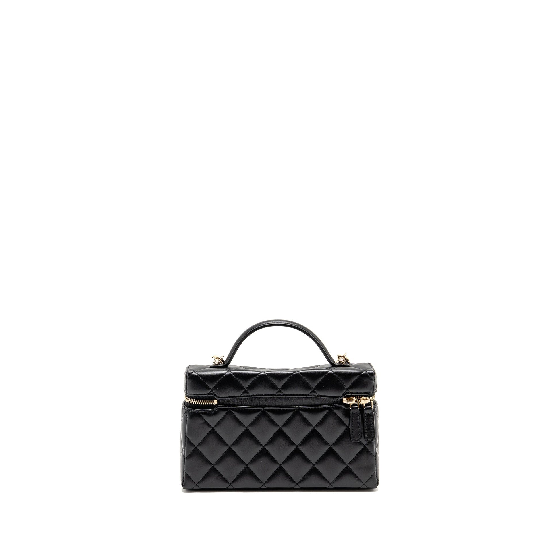 Chanel 25b CC top handle vanity Lambskin Black Handbag