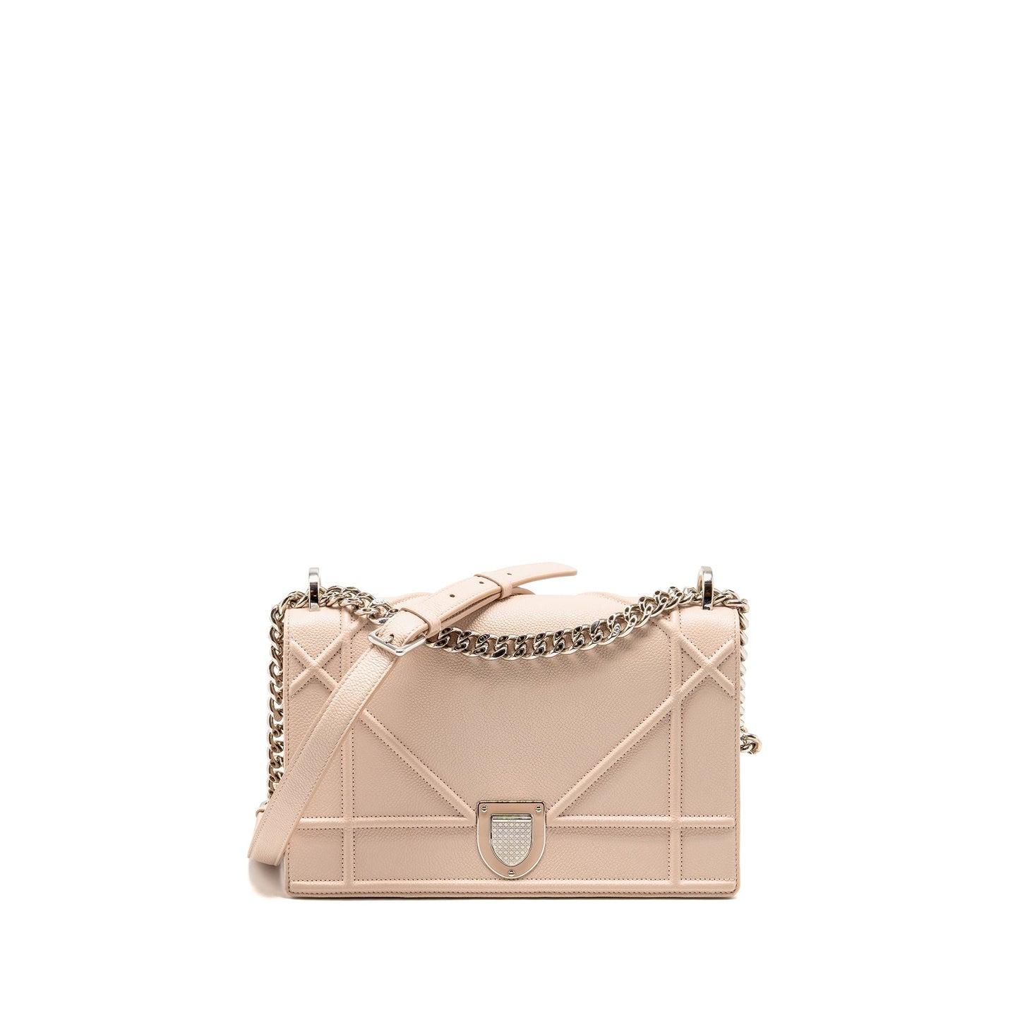 Dior ama Grained Calfskin Light Handbag Pink Medium Travel Bag