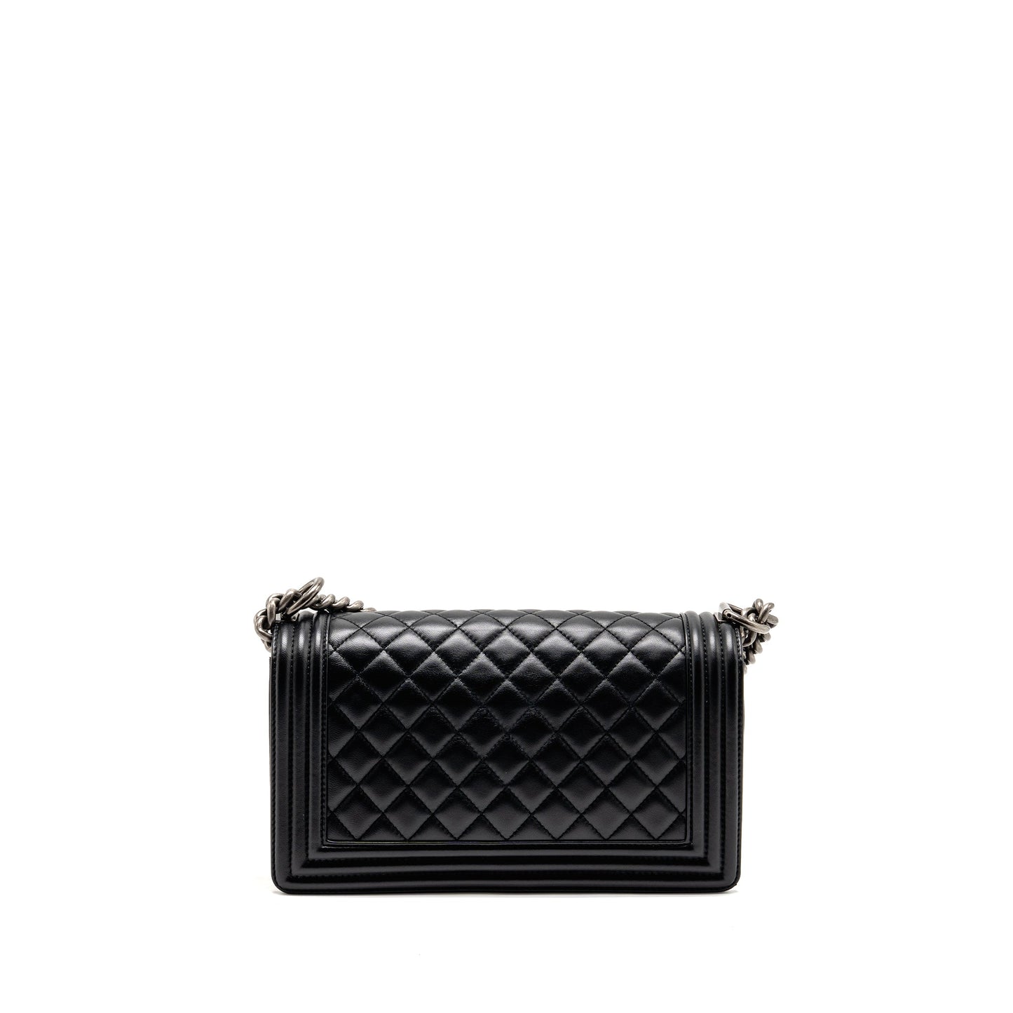 Chanel Boy Lambskin Ruthenium Hardware Black Handbag Hardware 1