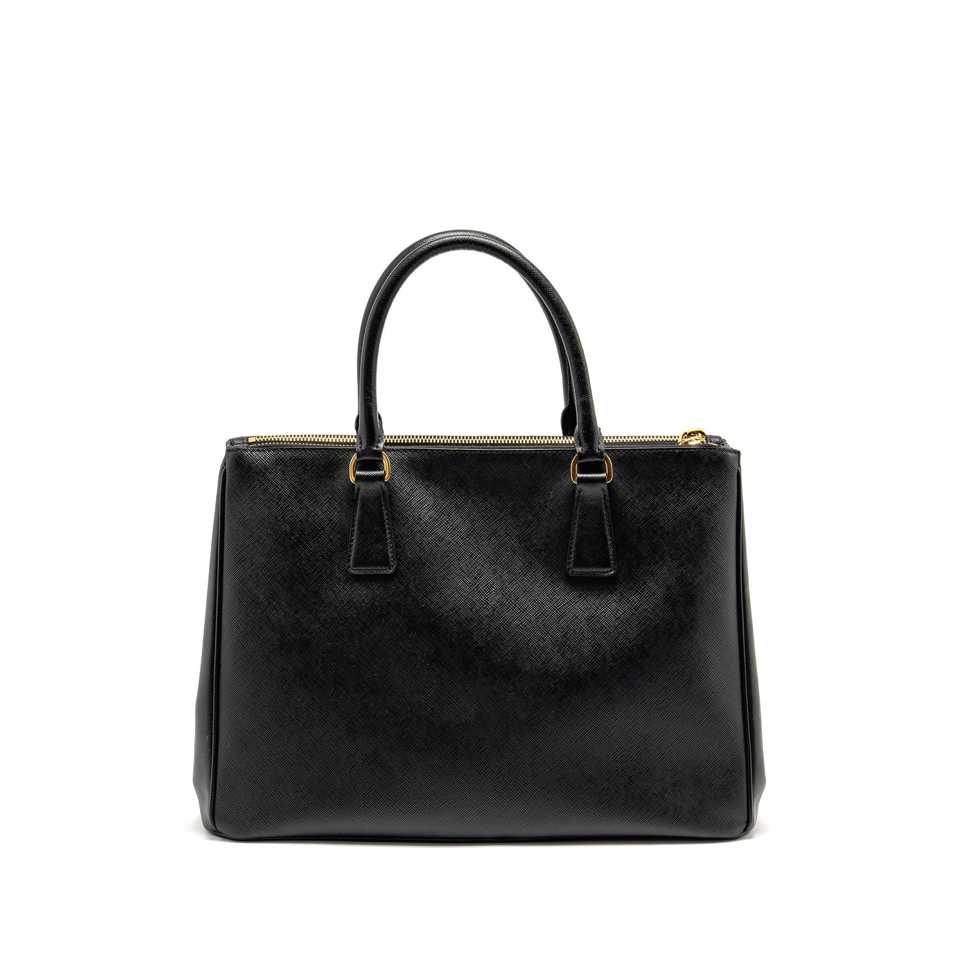 Prada Saffiano Tote Purse Handbag Leather Black Tote Bag 3