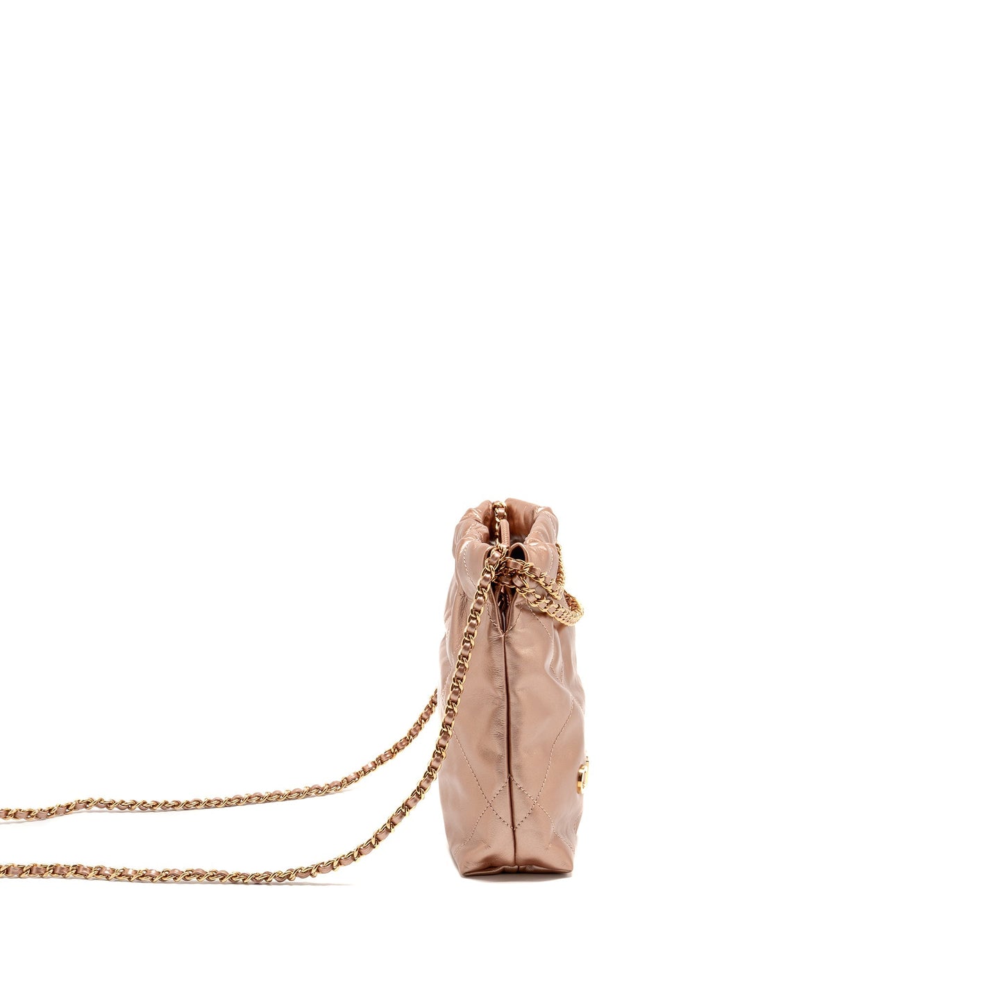Chanel 22 Shiny Calfskin Light LGHW Microchip Pink Mini Bag