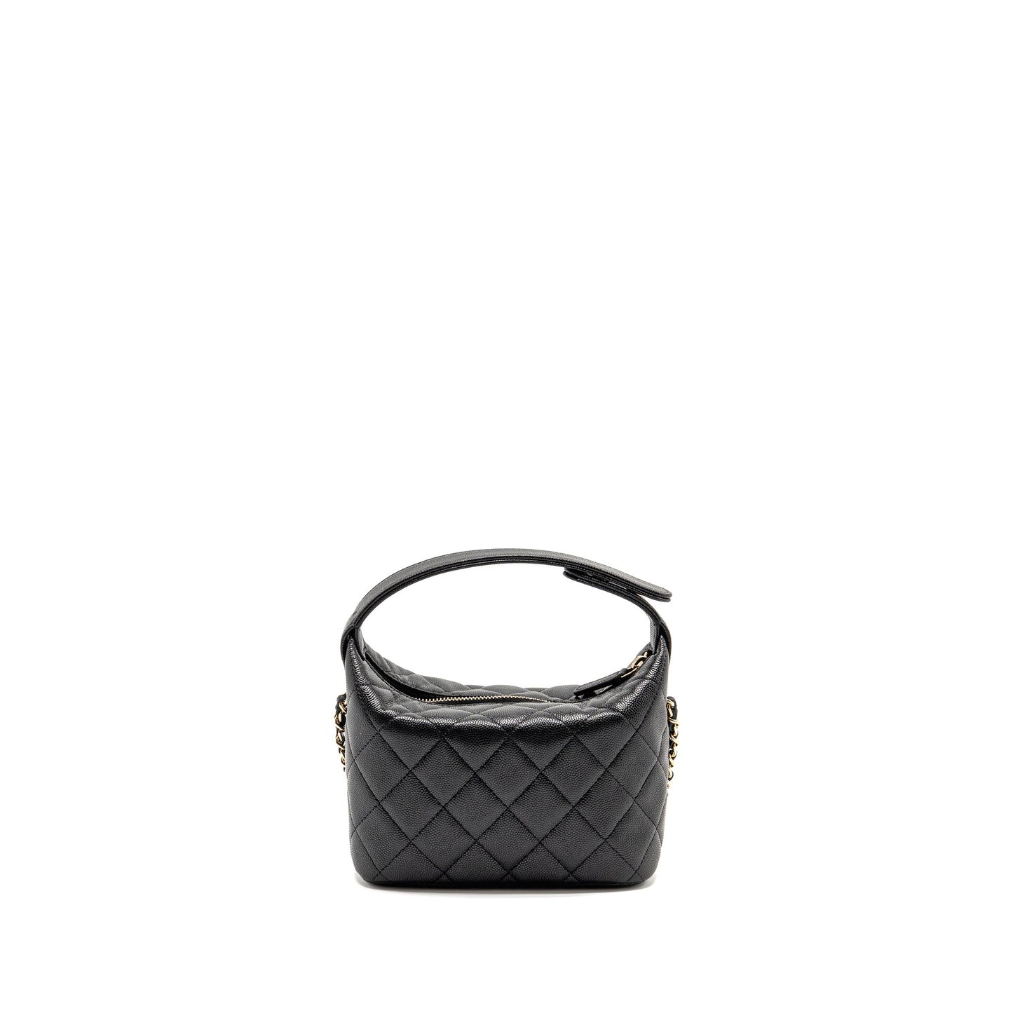 Chanel 25c detail cc logo quilted hobo Black Shoulder Bag
